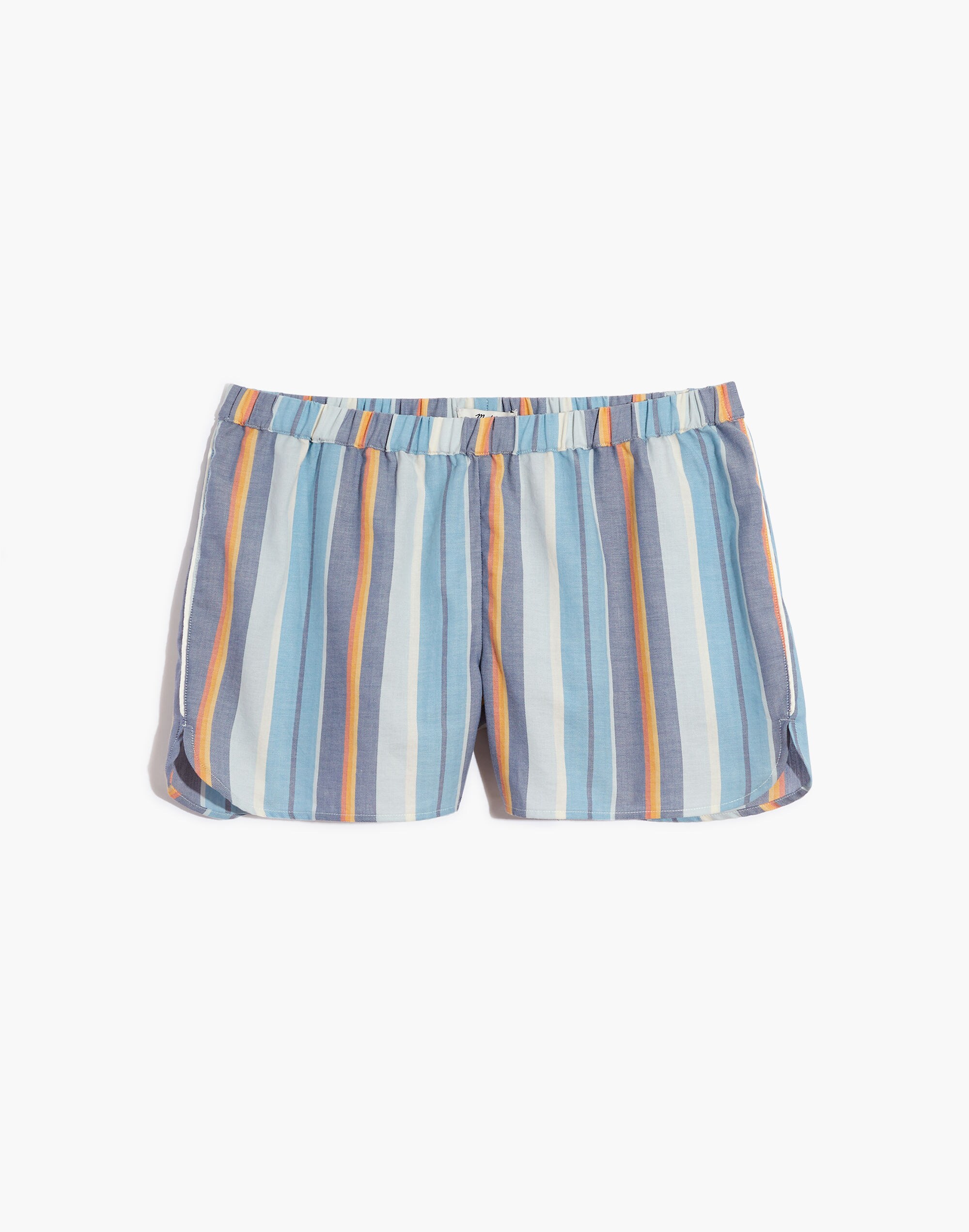 Bedtime Pajama Shorts in Solano Stripe: Colorblock Piping Edition