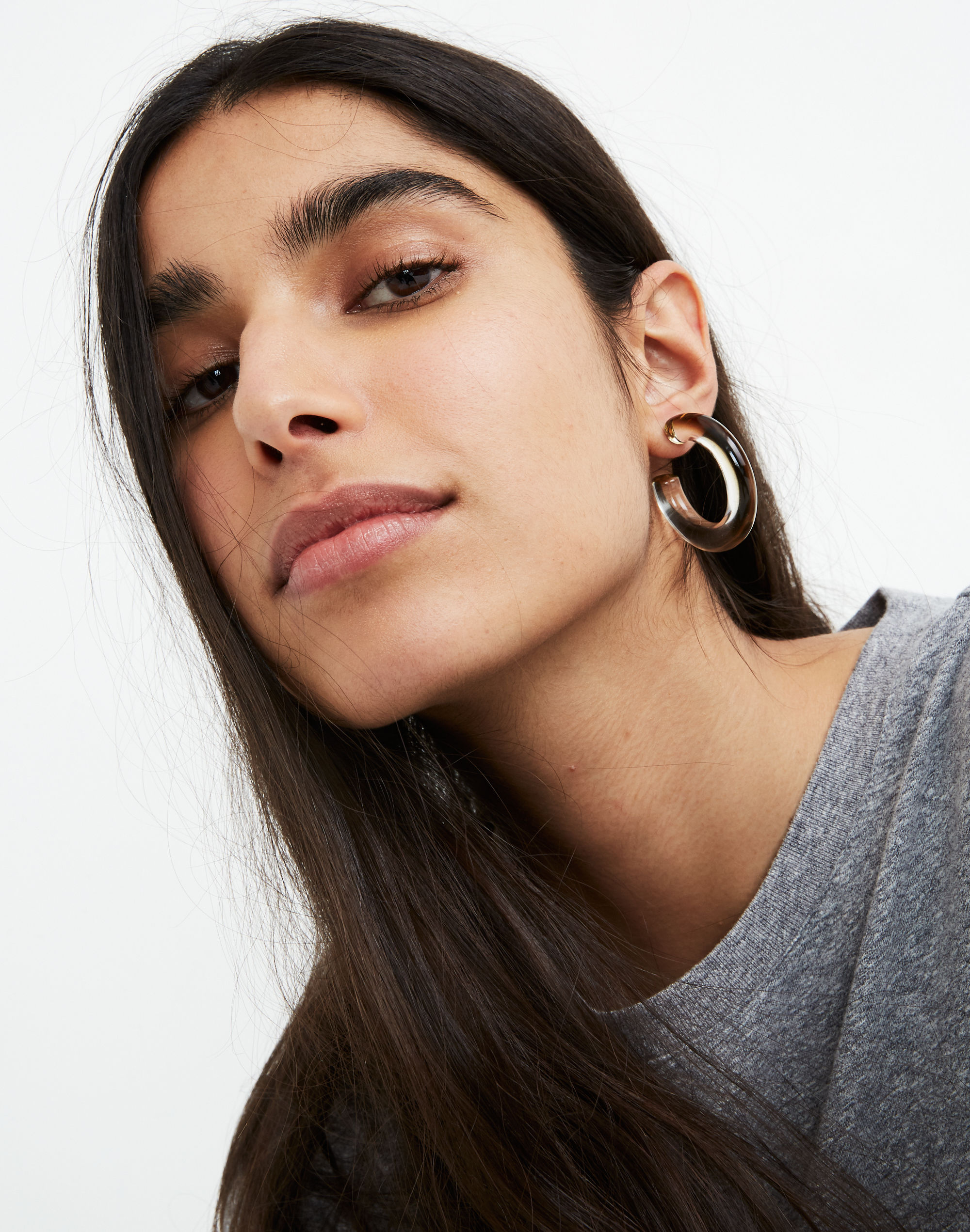 Ombr&eacute; Resin Hoop Earrings