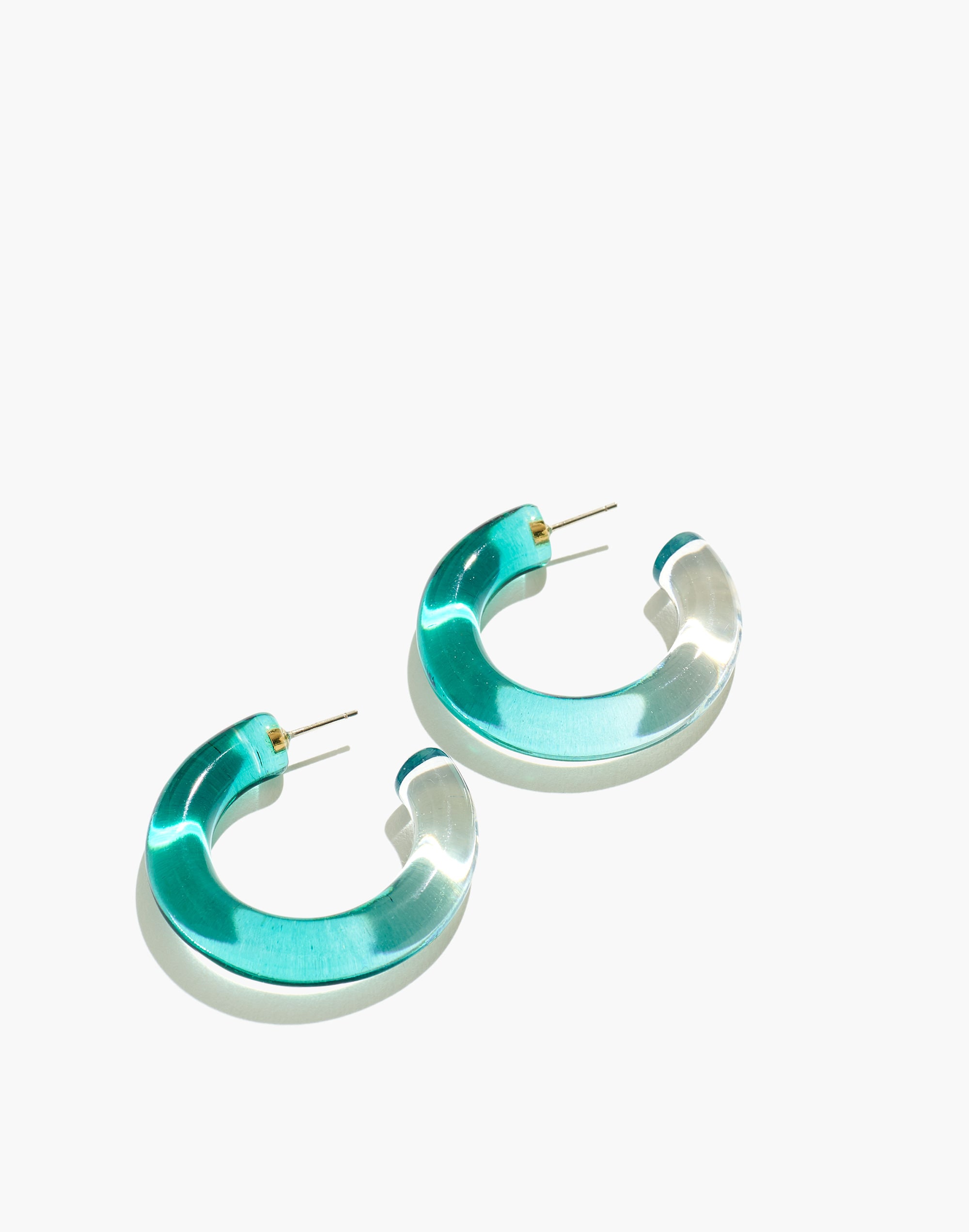 Ombr&eacute; Resin Hoop Earrings