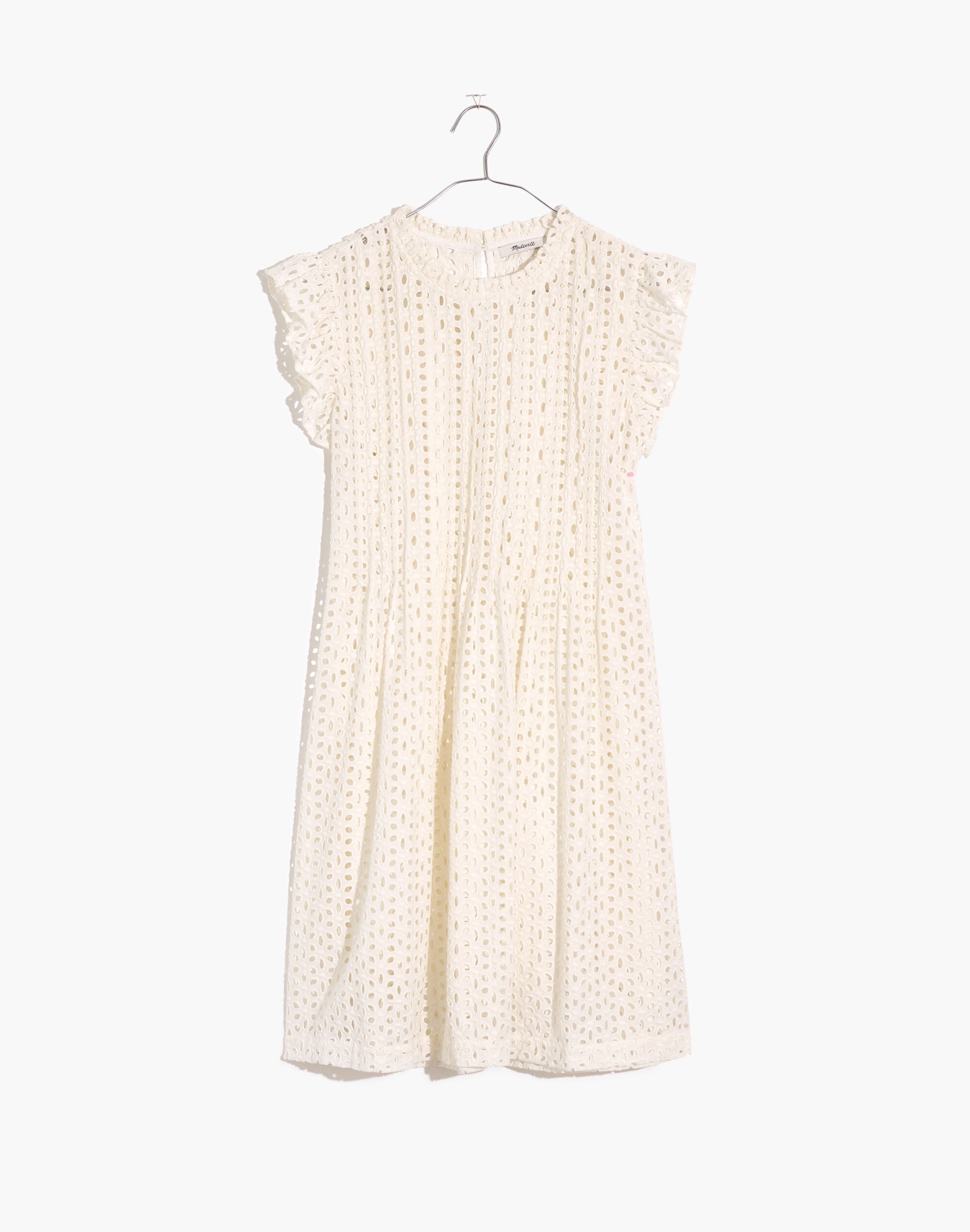 madewell embroidered pintuck mini dress Madewell Women's Embroidered Pintuck Mini Dress Black size M