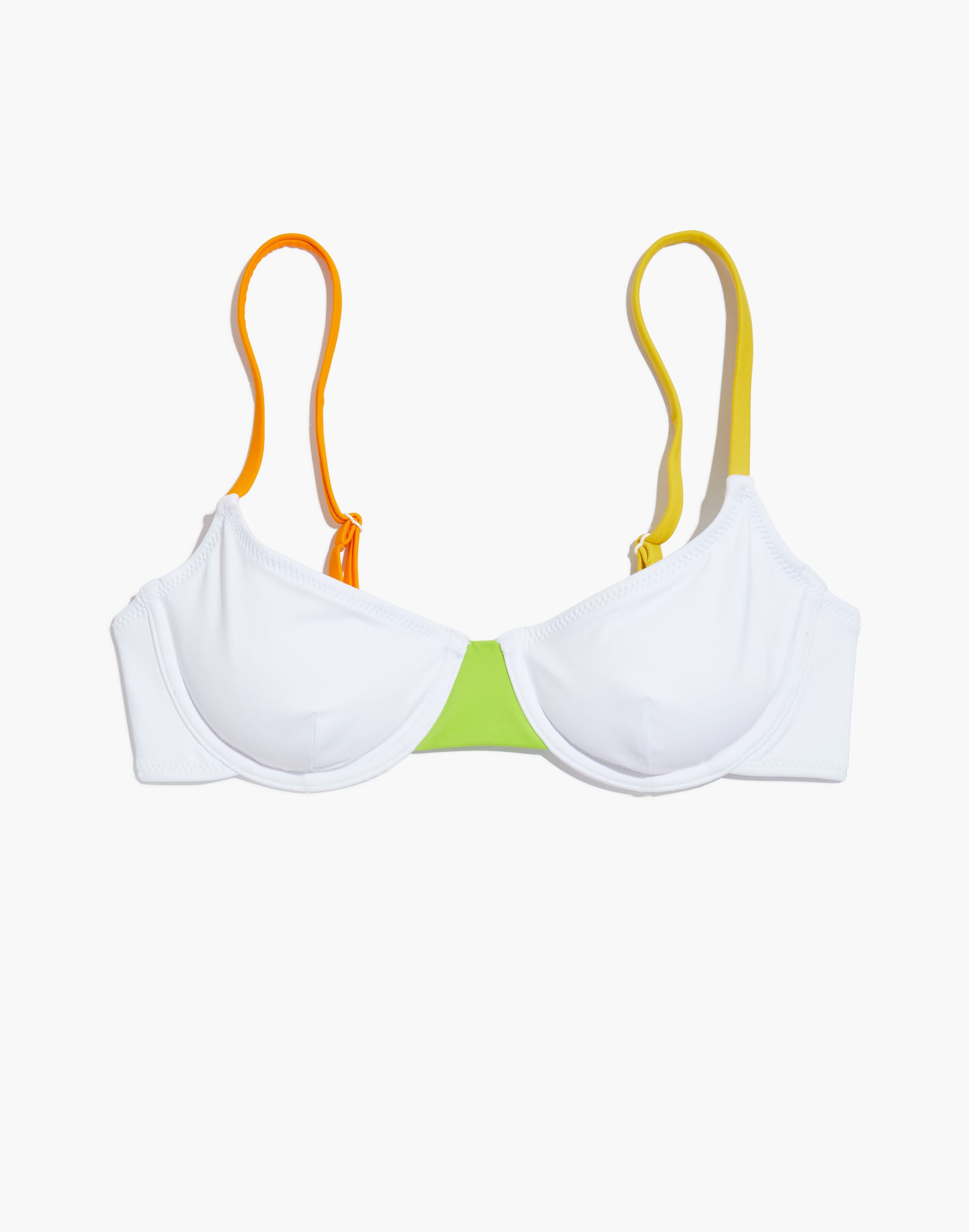 madewell x solid &amp; striped&reg; colorblock tipped eva bikini top