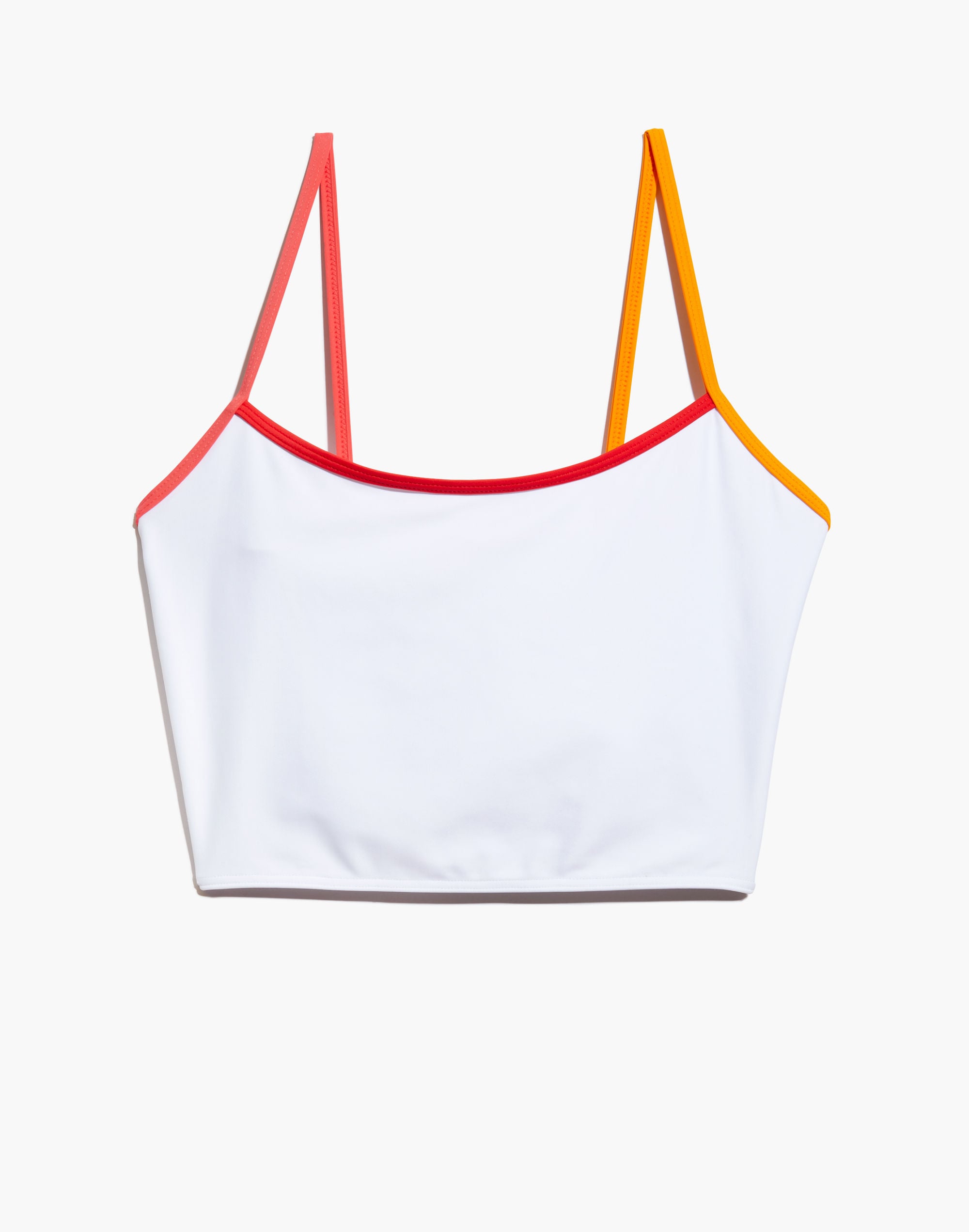madewell x solid &amp; striped&reg; colorblock tipped nicole tank bikini top
