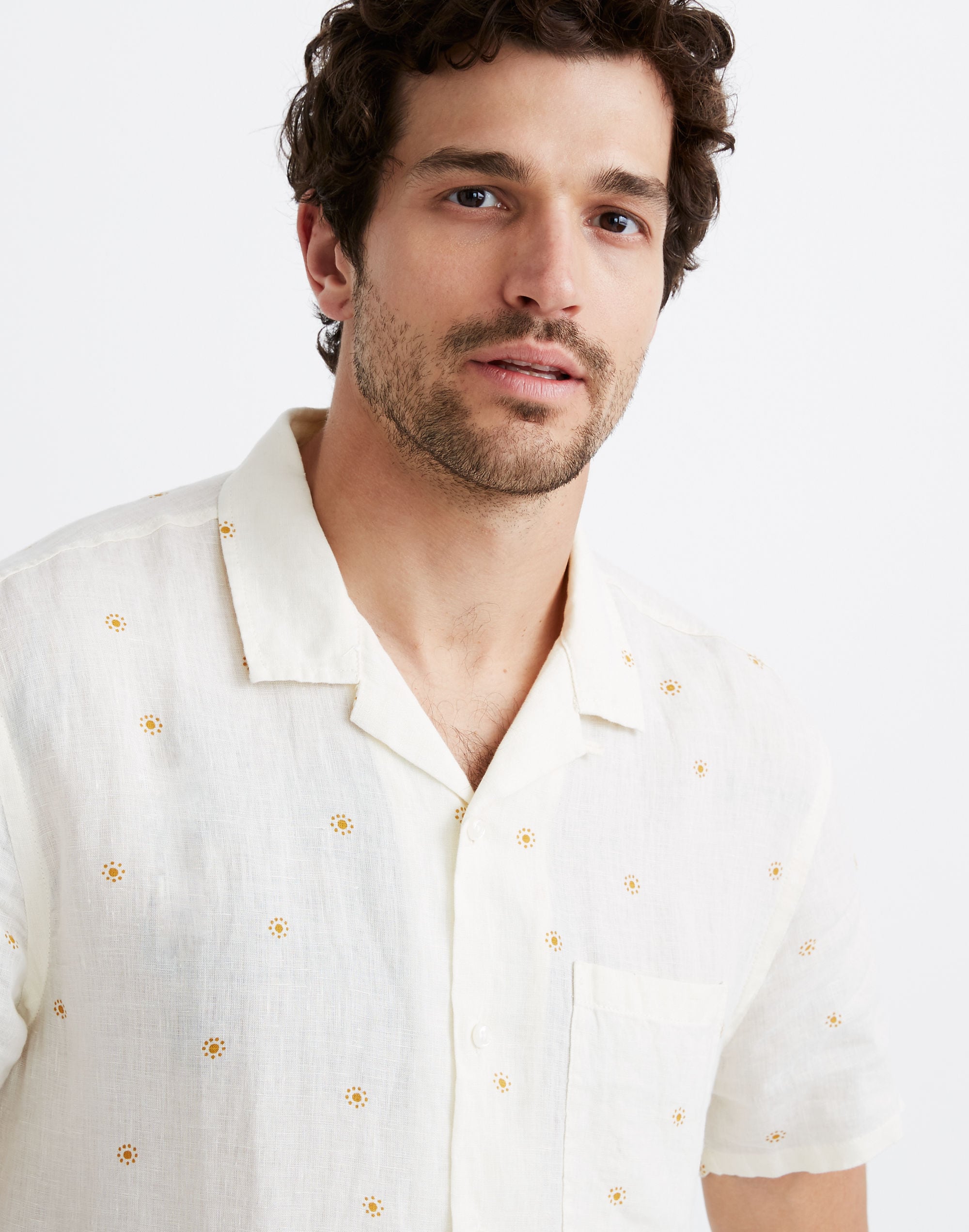Linen Easy Camp Shirt in Setting Suns