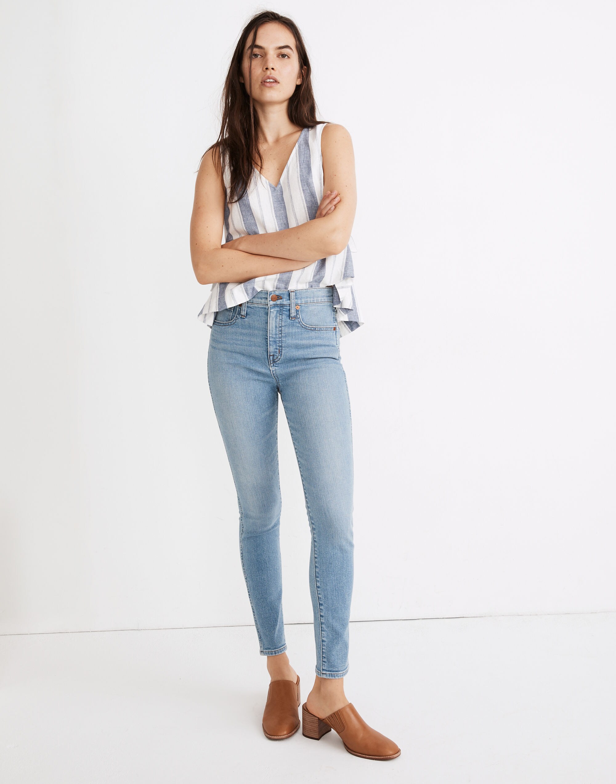 tall 10 high-rise skinny jeans in annapolis wash