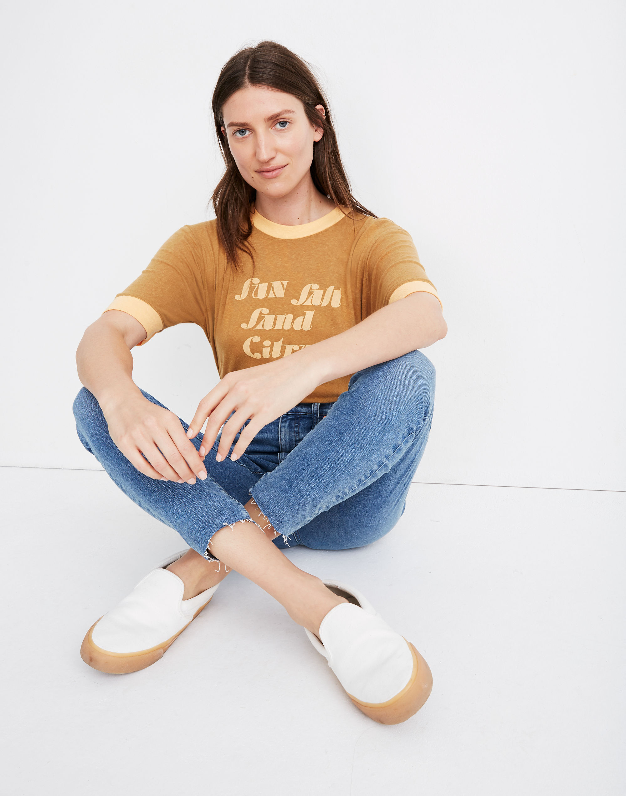 11" High-Rise Skinny Crop Jeans in Brooksedge Wash