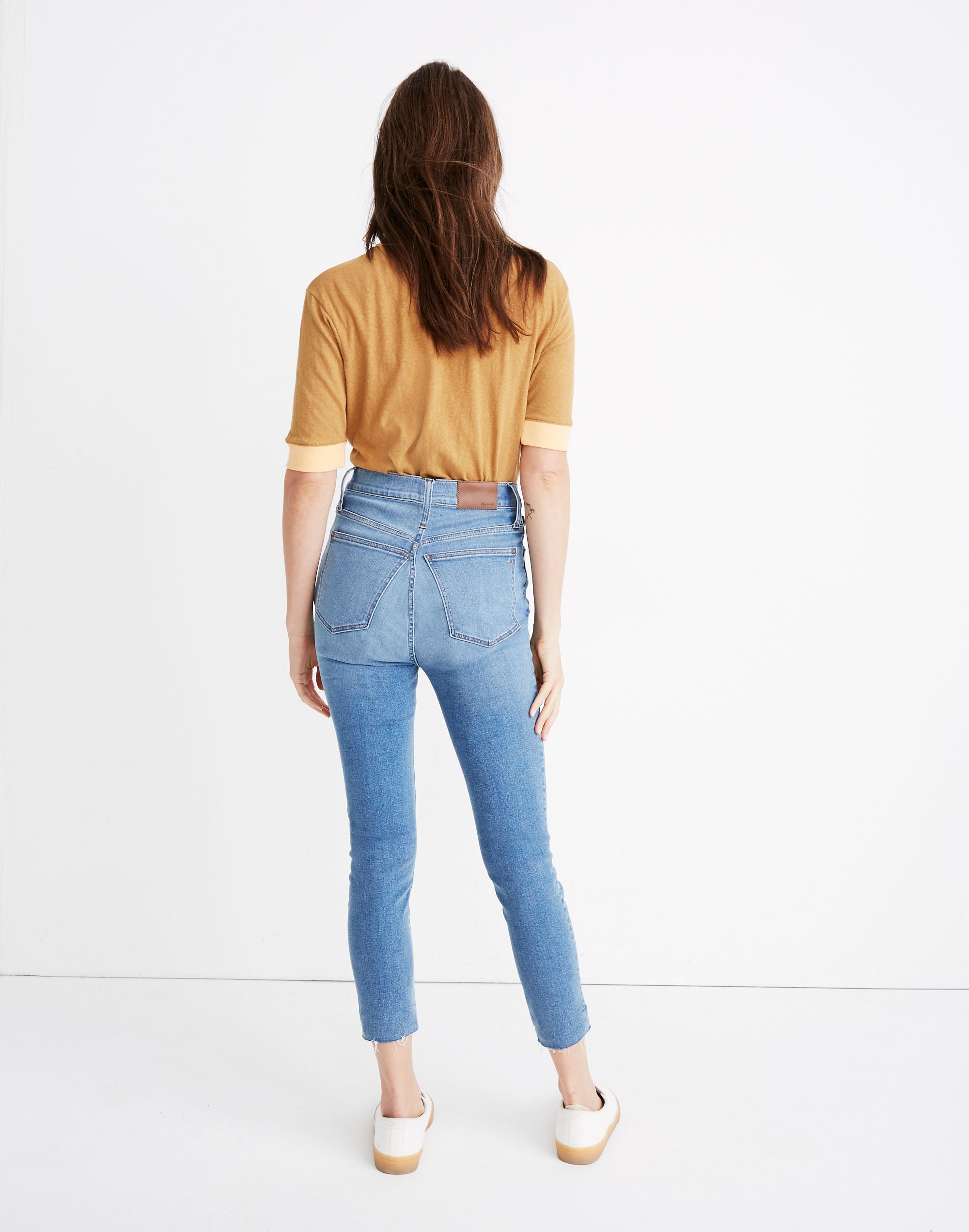 11" High-Rise Skinny Crop Jeans in Brooksedge Wash