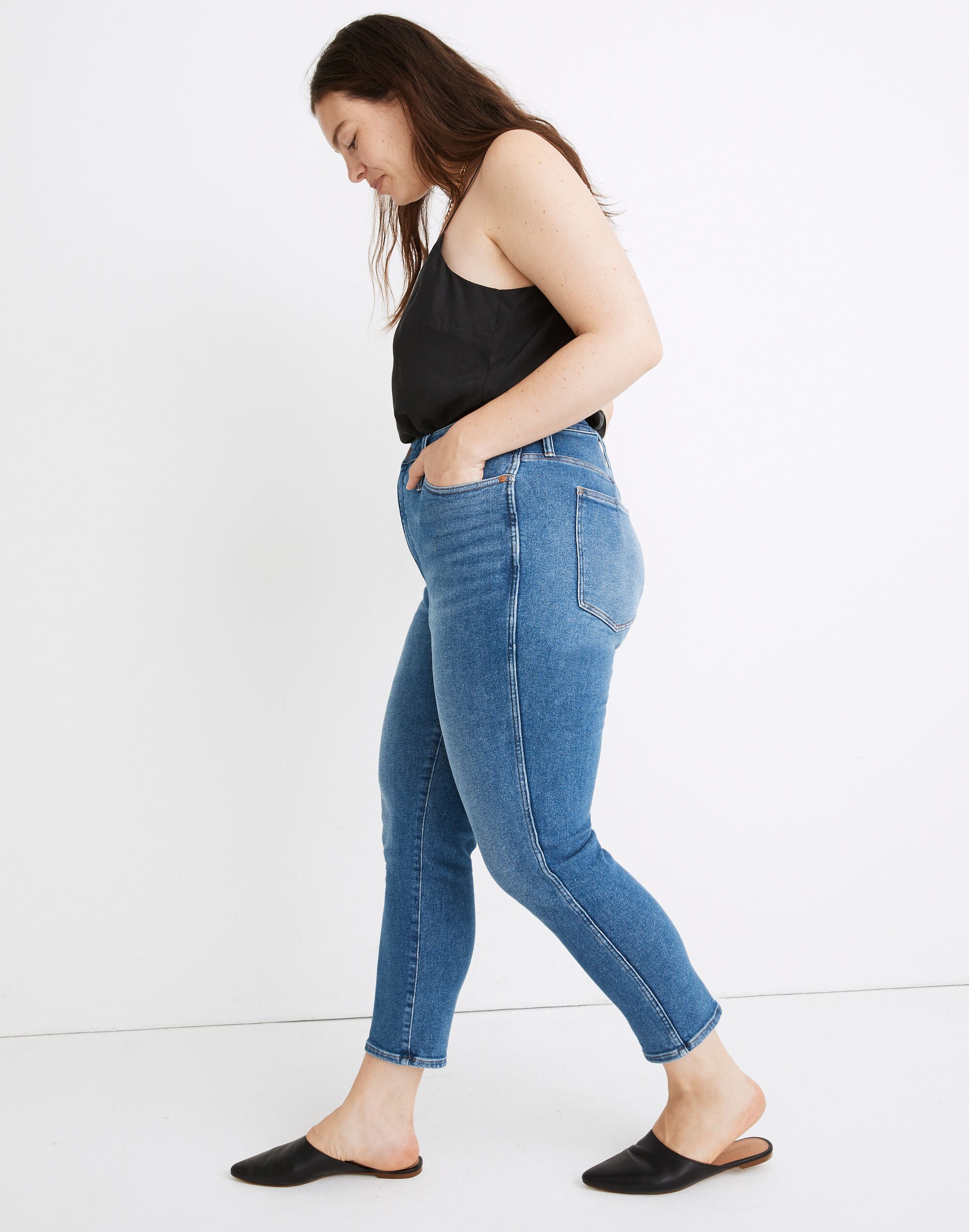 Tall Curvy Stovepipe Jeans in Manchester Wash