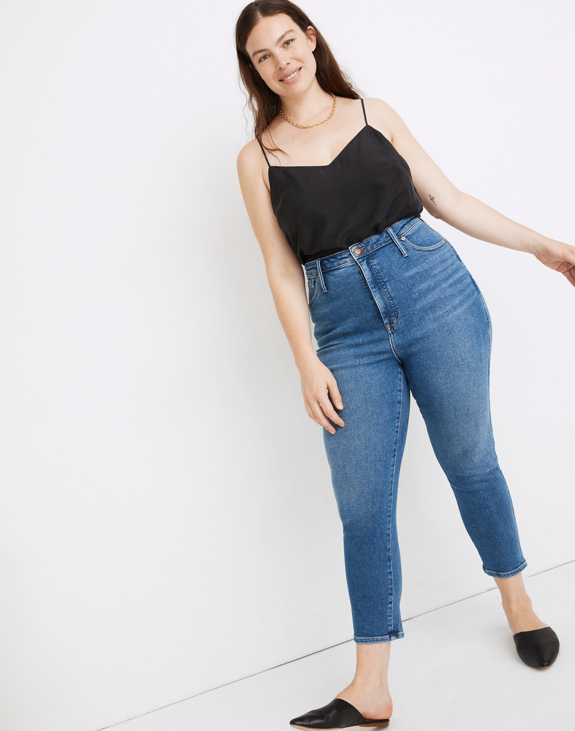 Tall Curvy Stovepipe Jeans in Manchester Wash
