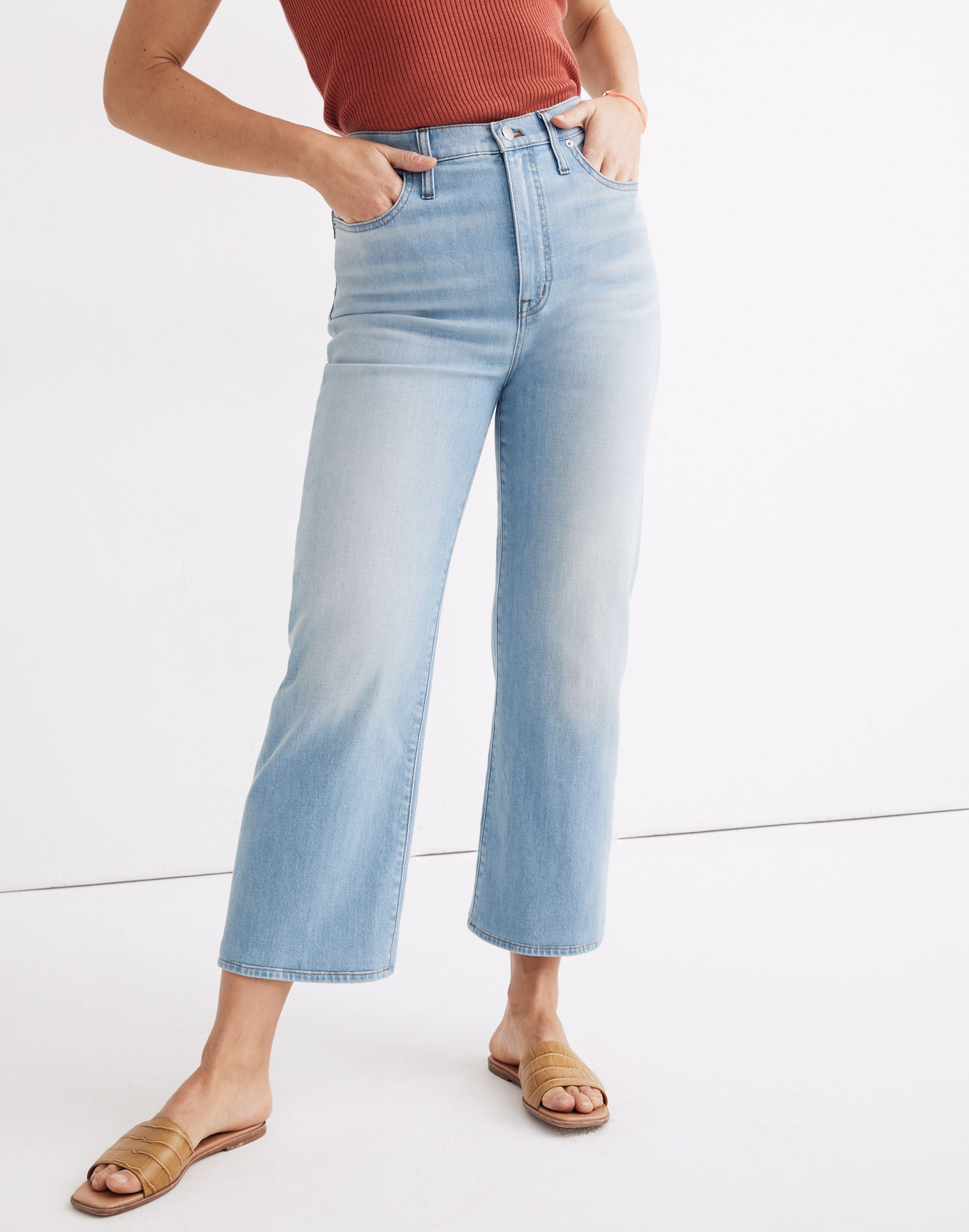 Slim Wide-Leg Jeans in Eastwick Wash