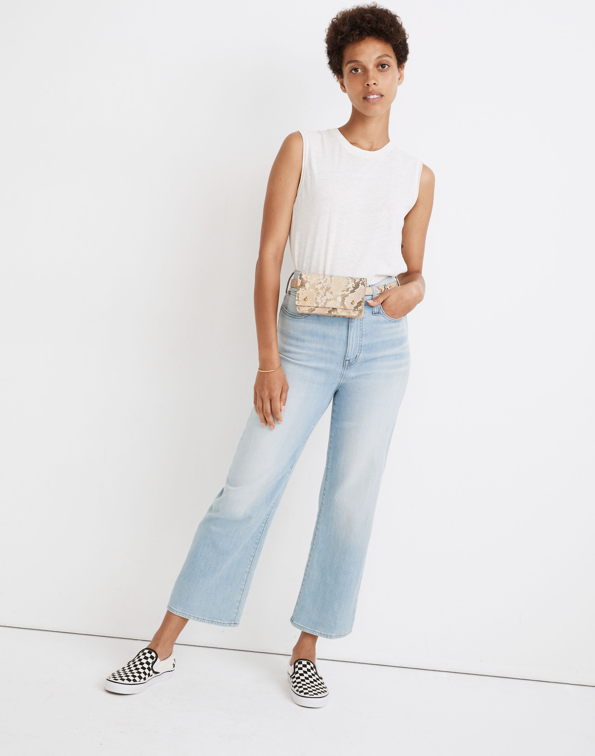 Petite Slim Wide-Leg Jeans in Eastwick Wash
