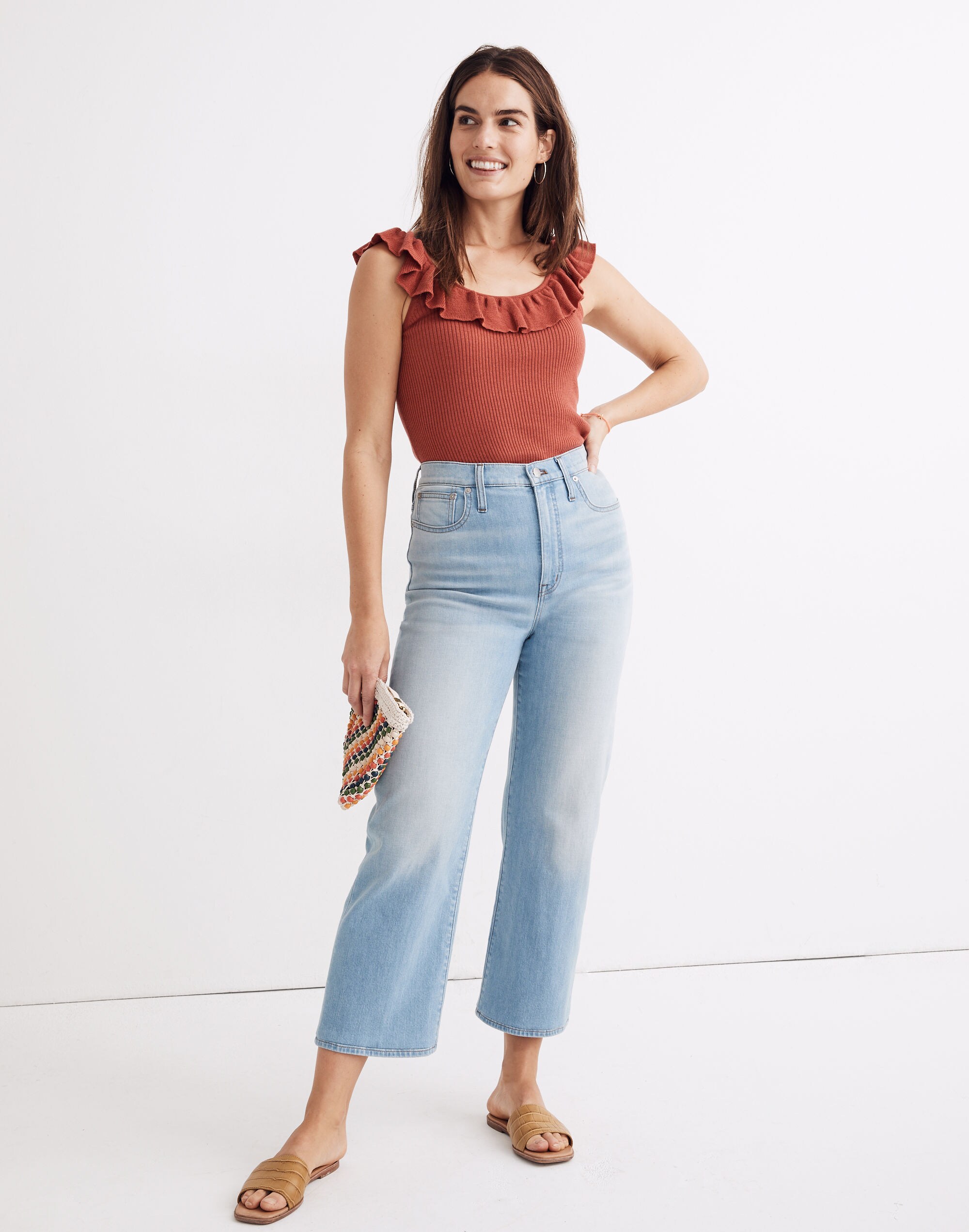 Slim Wide-Leg Jeans in Eastwick Wash