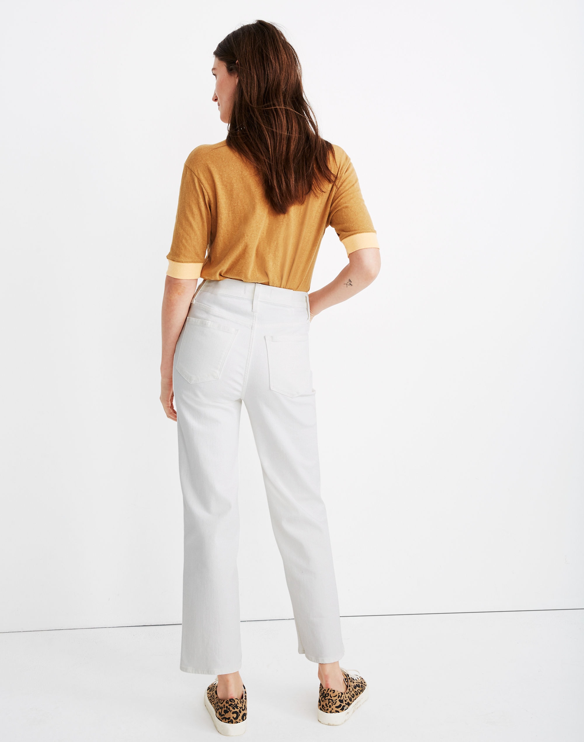 Petite Slim Wide-Leg Jeans in Tile White