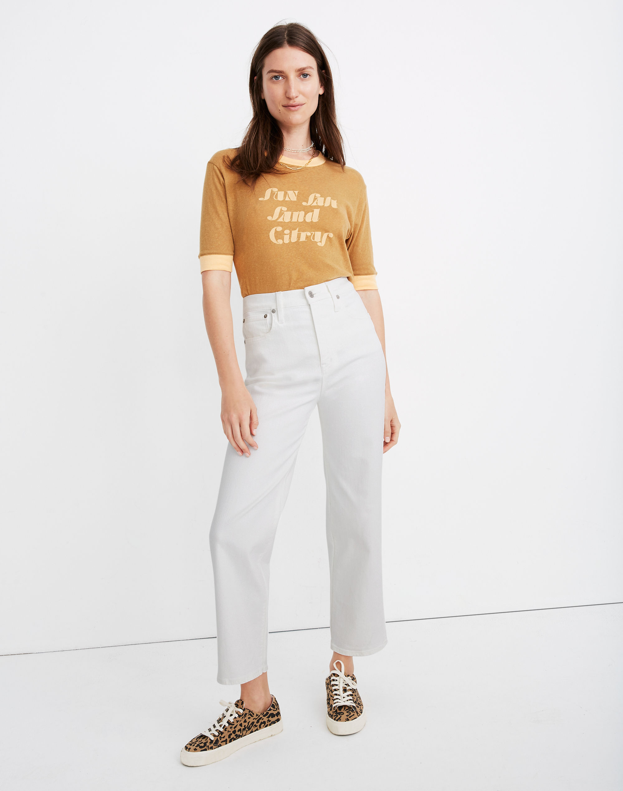 Petite Slim Wide-Leg Jeans in Tile White