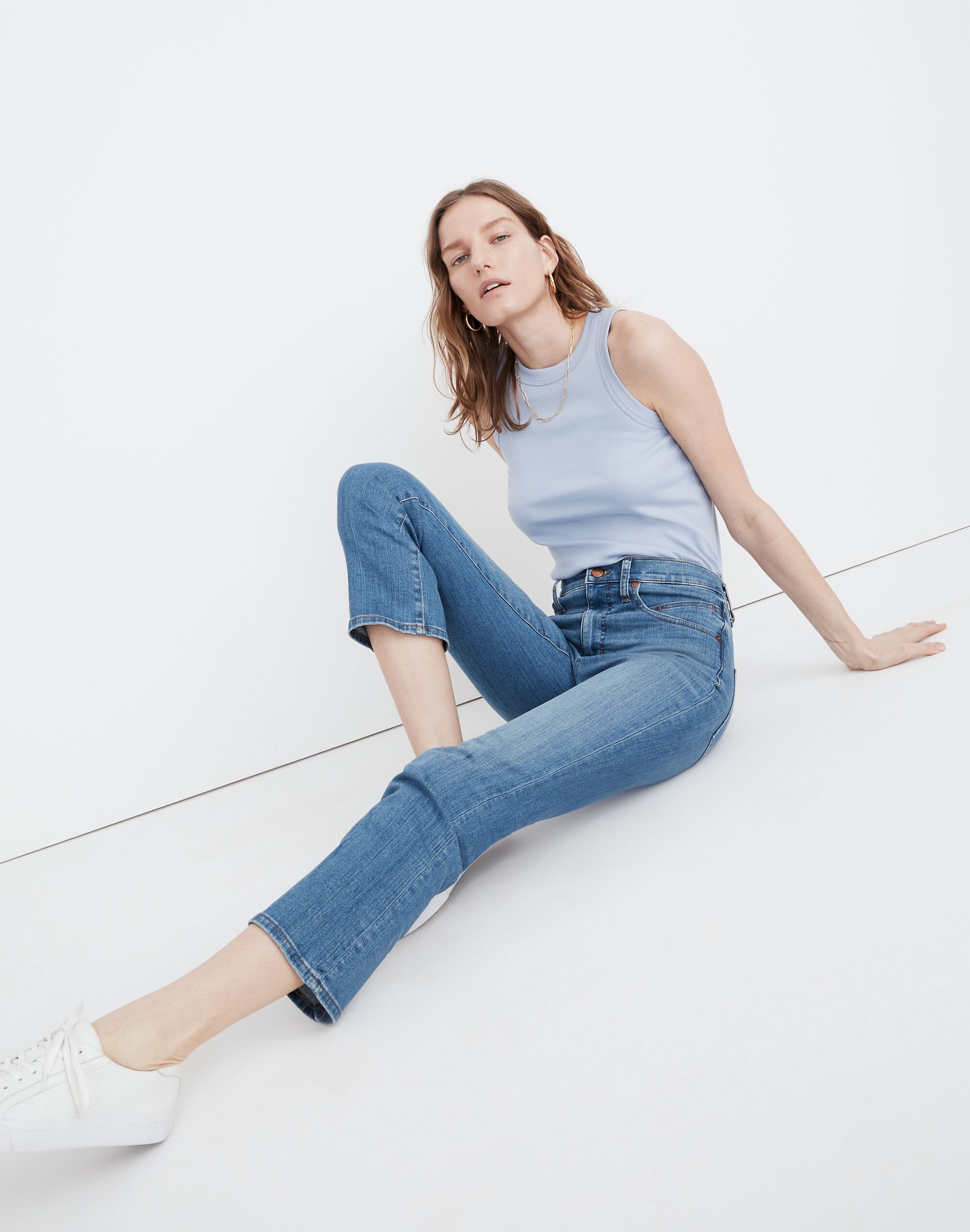 Cali Demi-Boot Jeans in Greenridge Wash: Seamed Yoke Edition