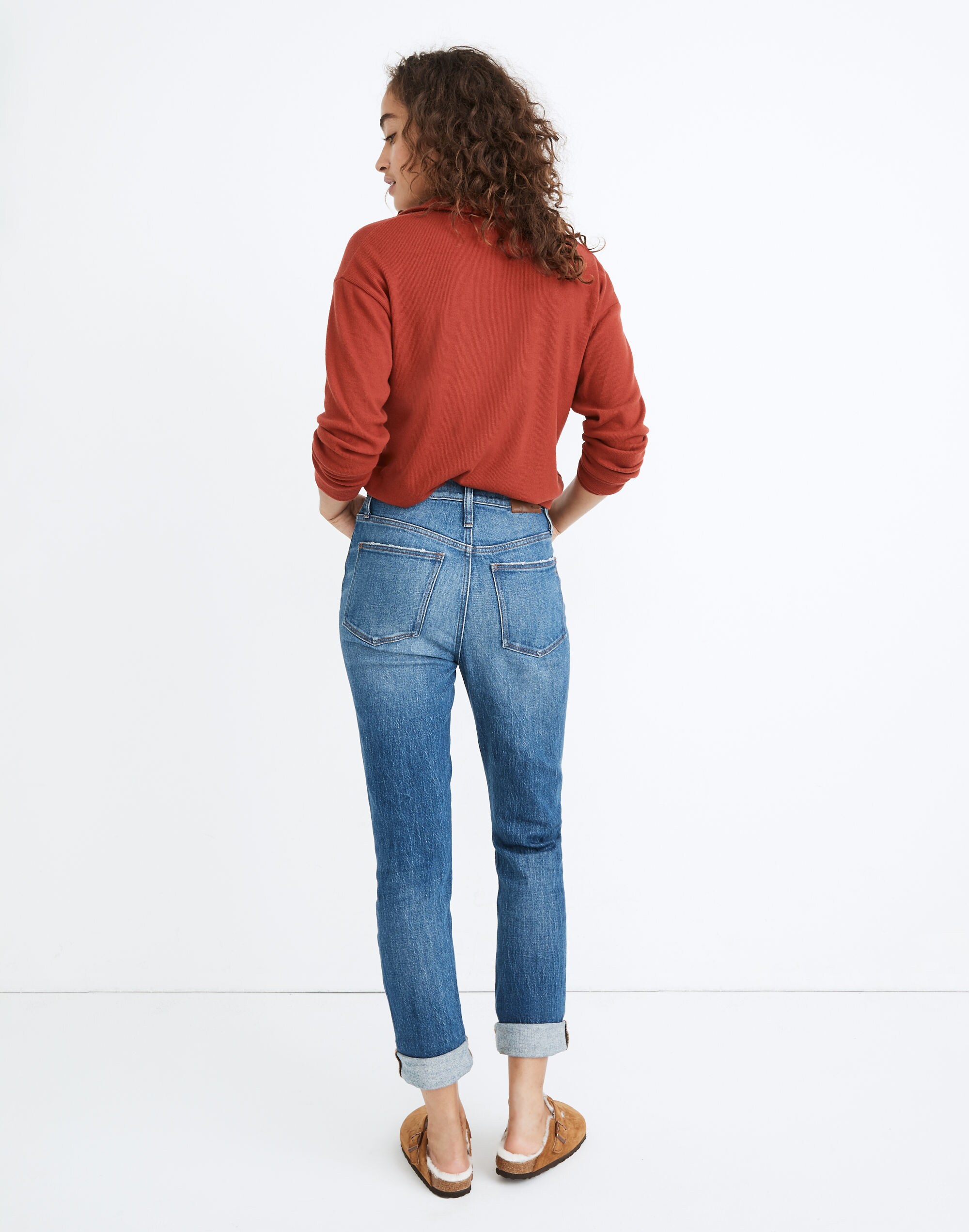 The High-Rise Slim Boyjean in Moorland Wash