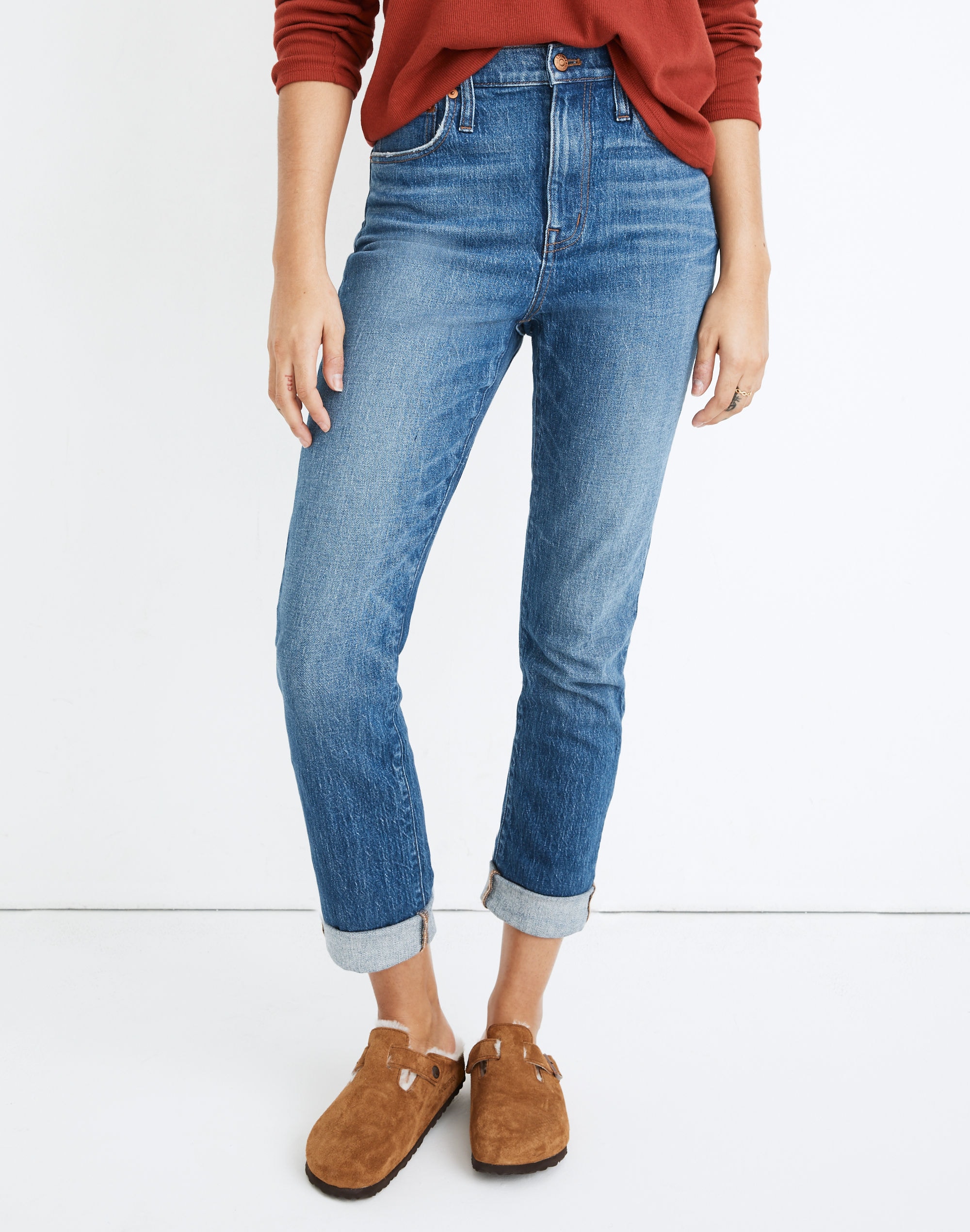 The Tall High-Rise Slim Boyjean in Moorland Wash