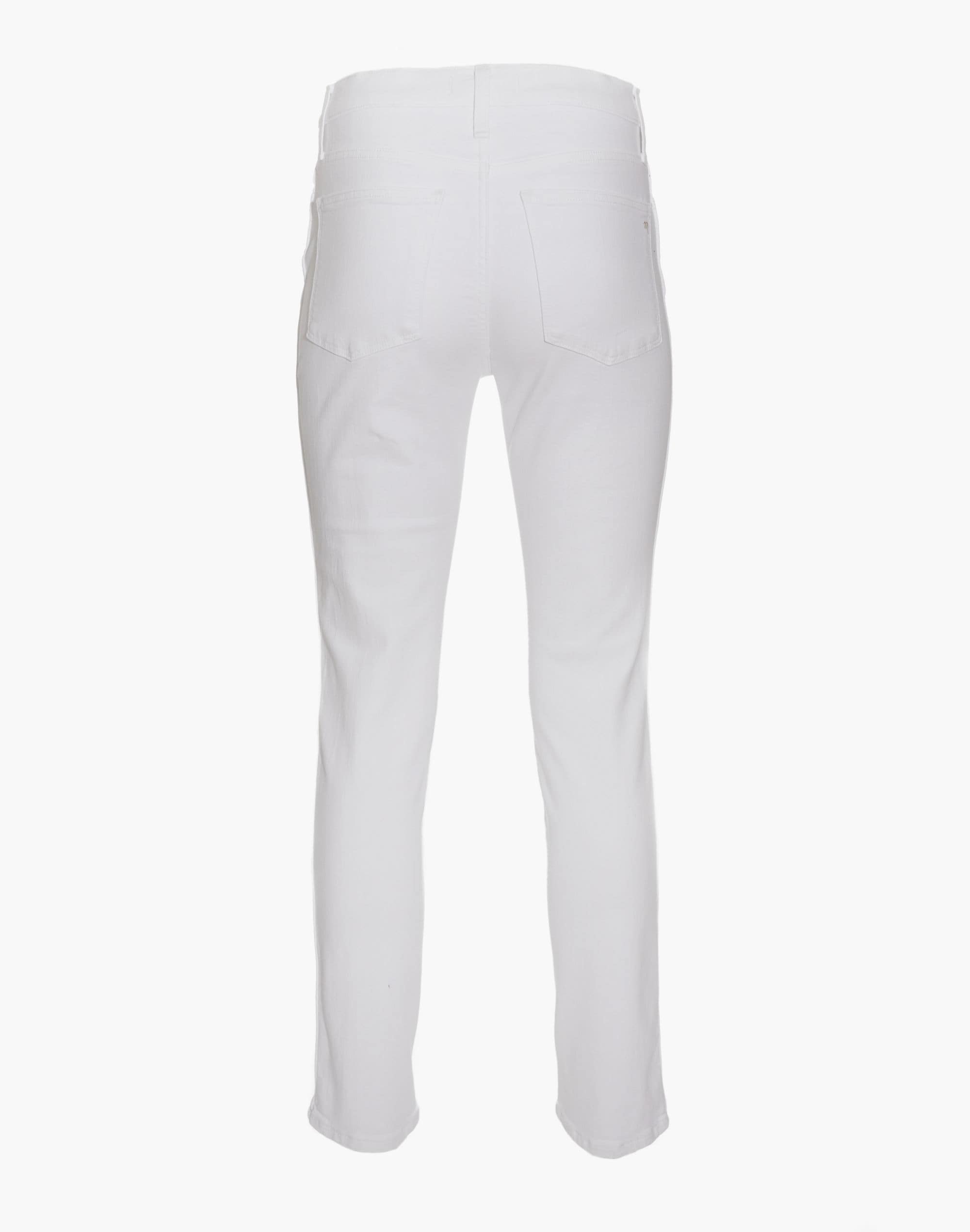 Petite Stovepipe Jeans in Pure White: Button-Front Edition