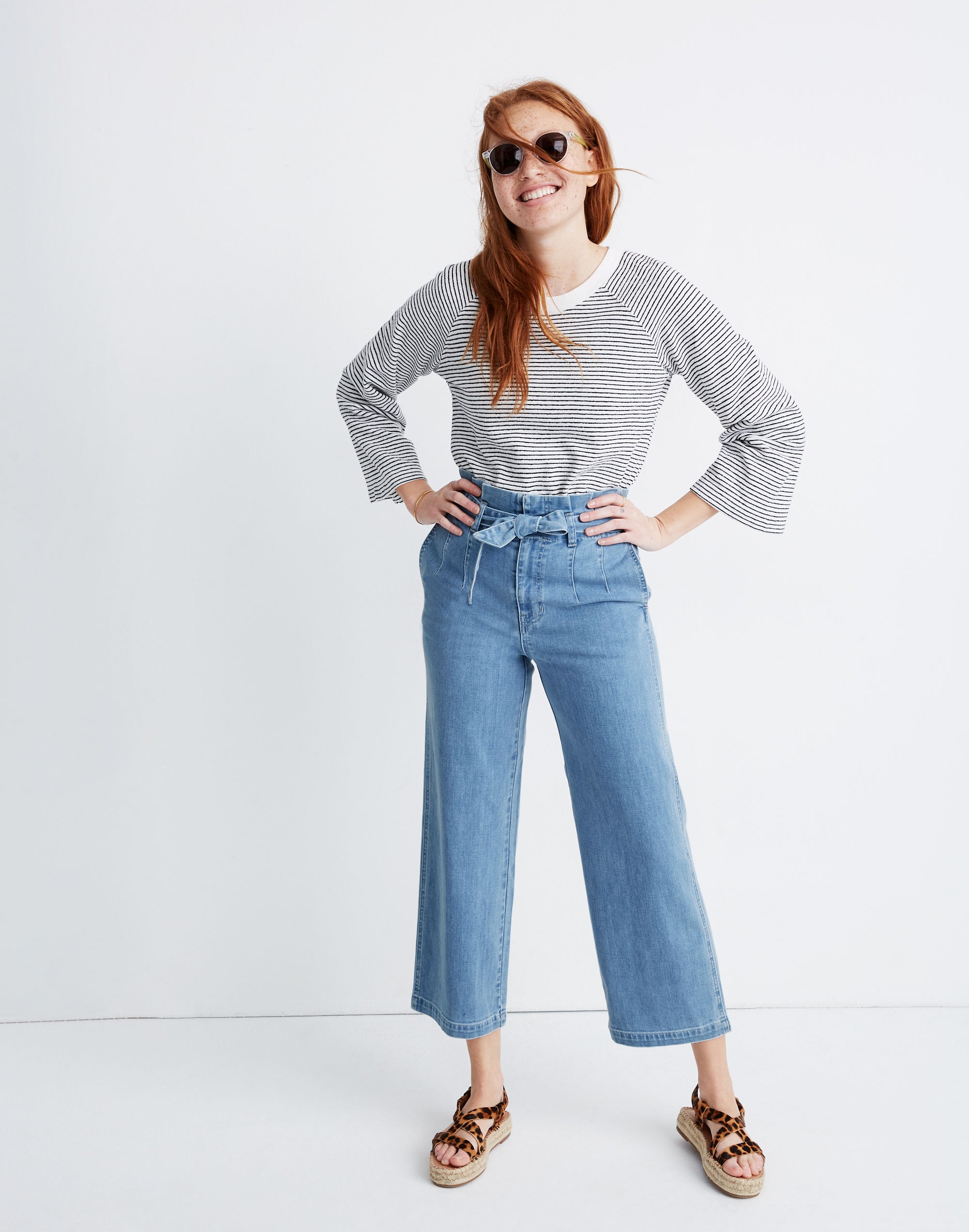 Paperbag Crop Jeans in Winsford Wash