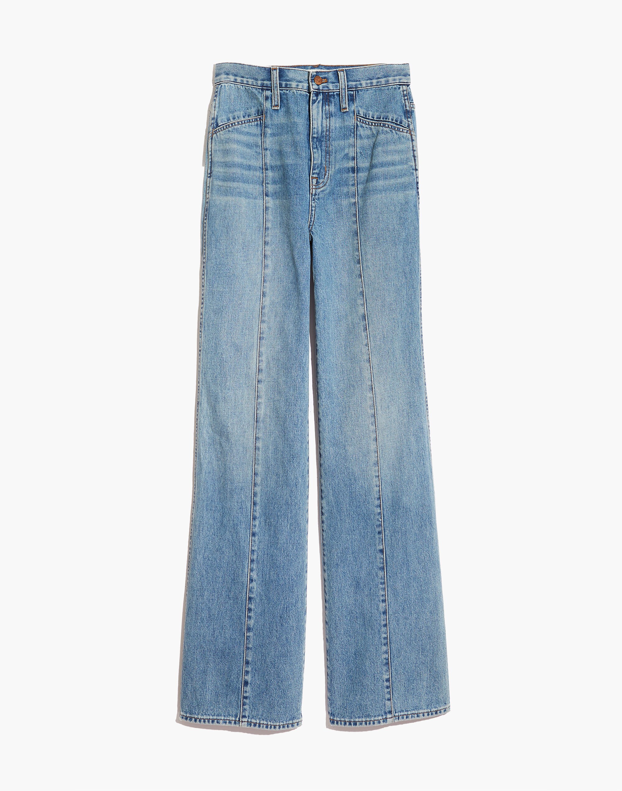 11" High-Rise Flare Jeans in Annapolis Wash: Seamed Edition