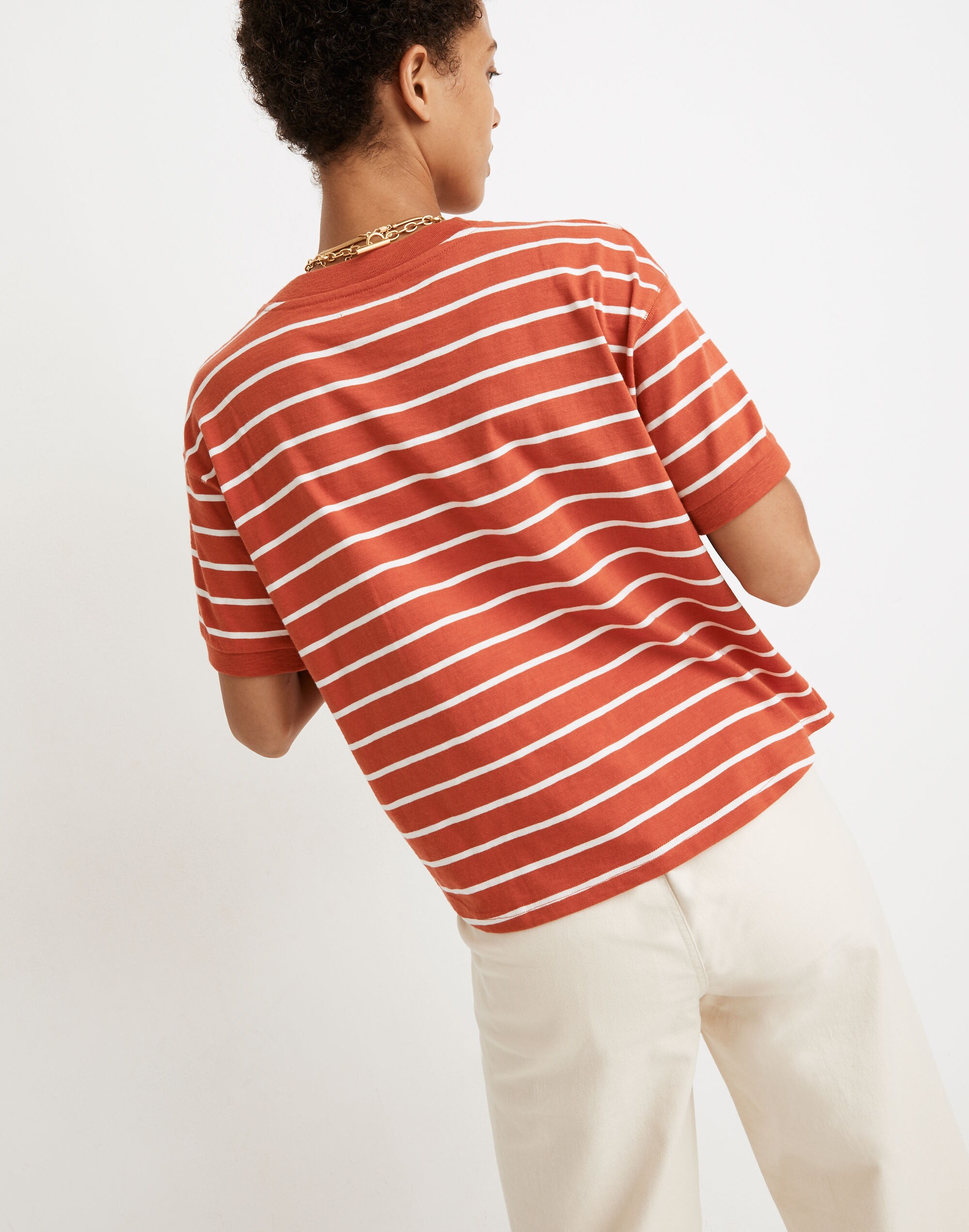 Everyday Crop Tee in Chaffee Stripe