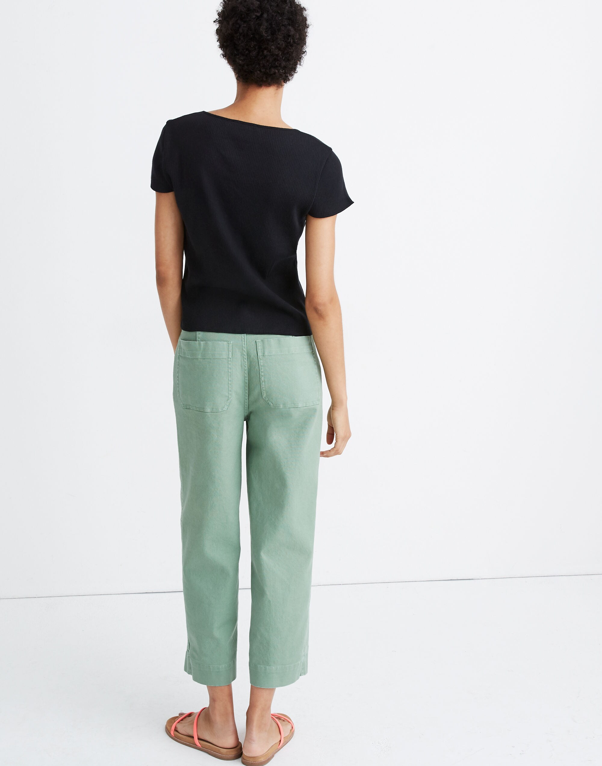 Ribbed Bow-Front Tee