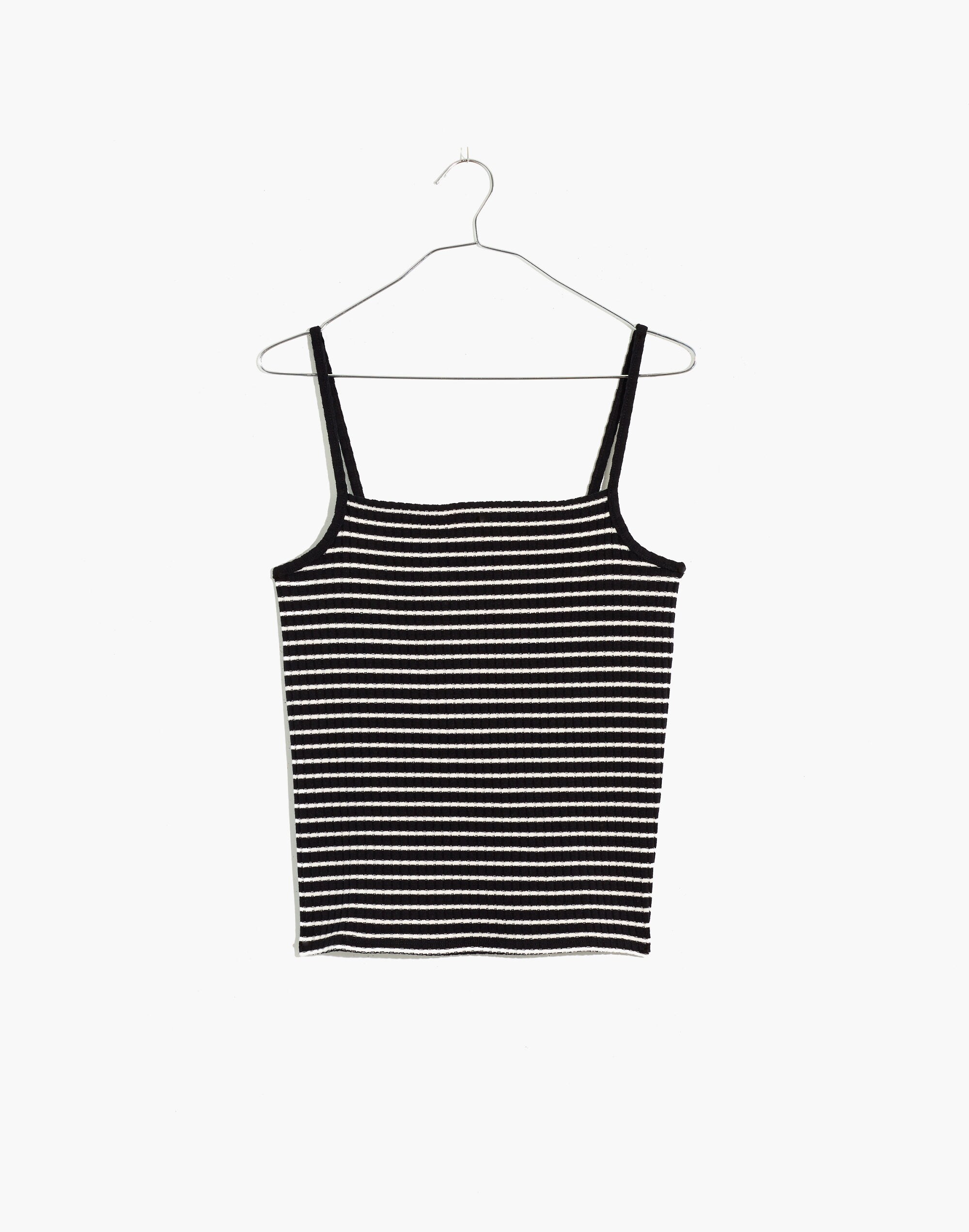 Ribbed Spaghetti-Strap Tank Top