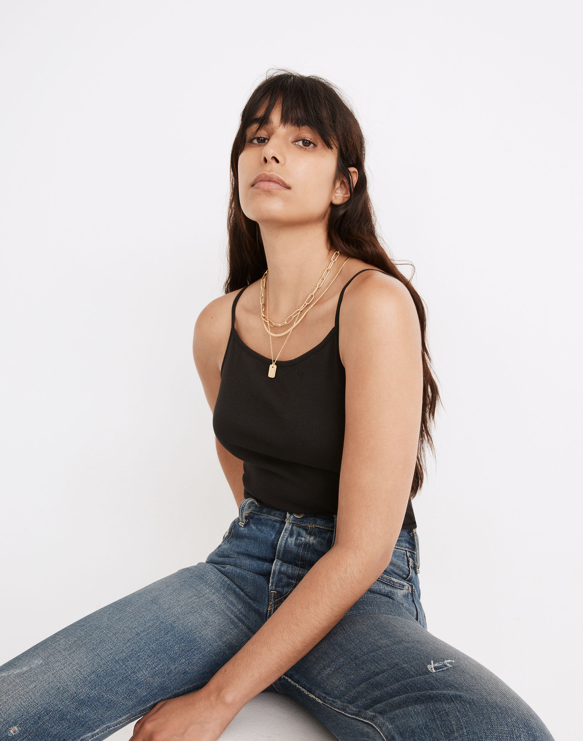 ribbed spaghetti-strap thong bodysuit