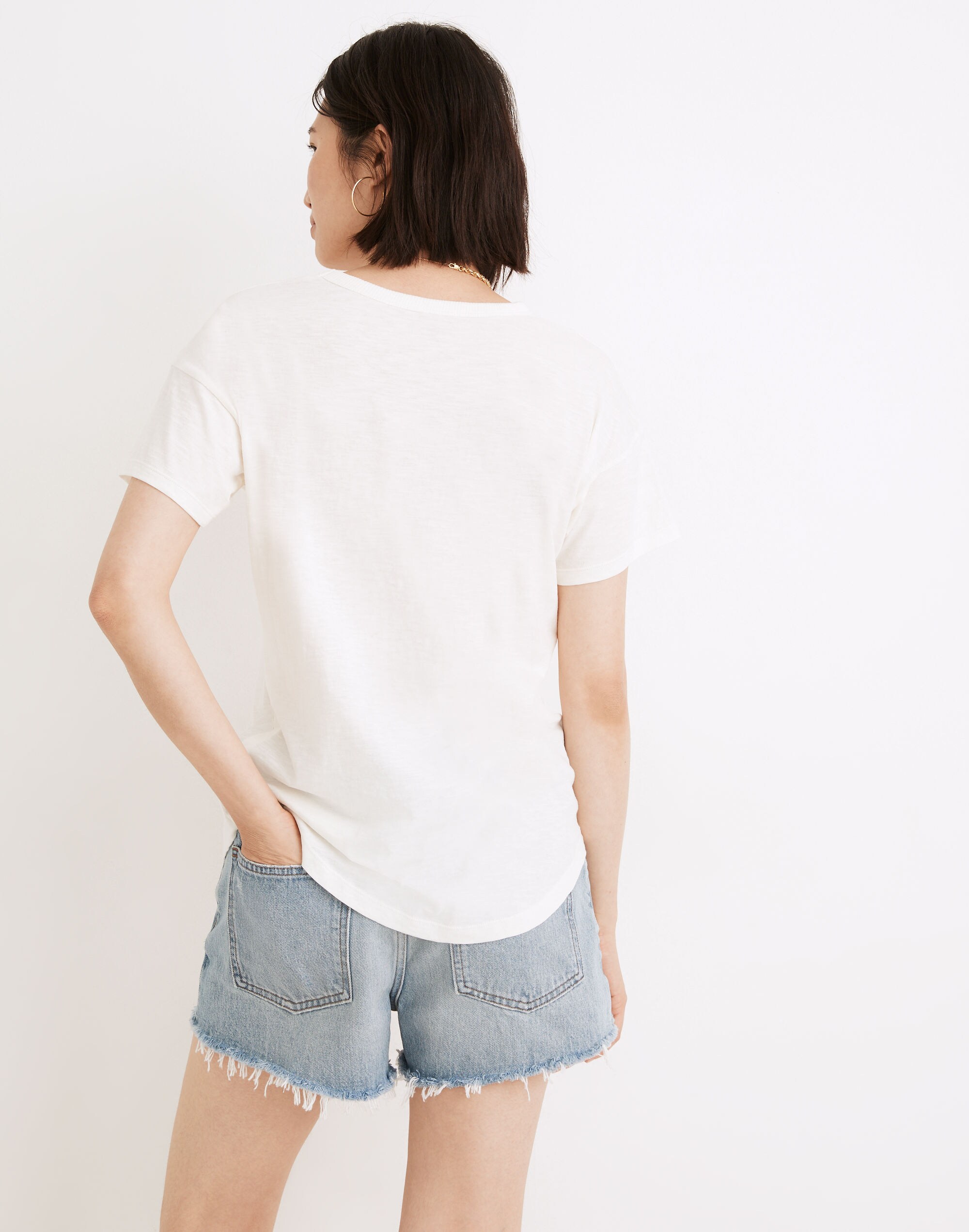 Beach Graphic Whisper Cotton Rib-Crewneck Tee