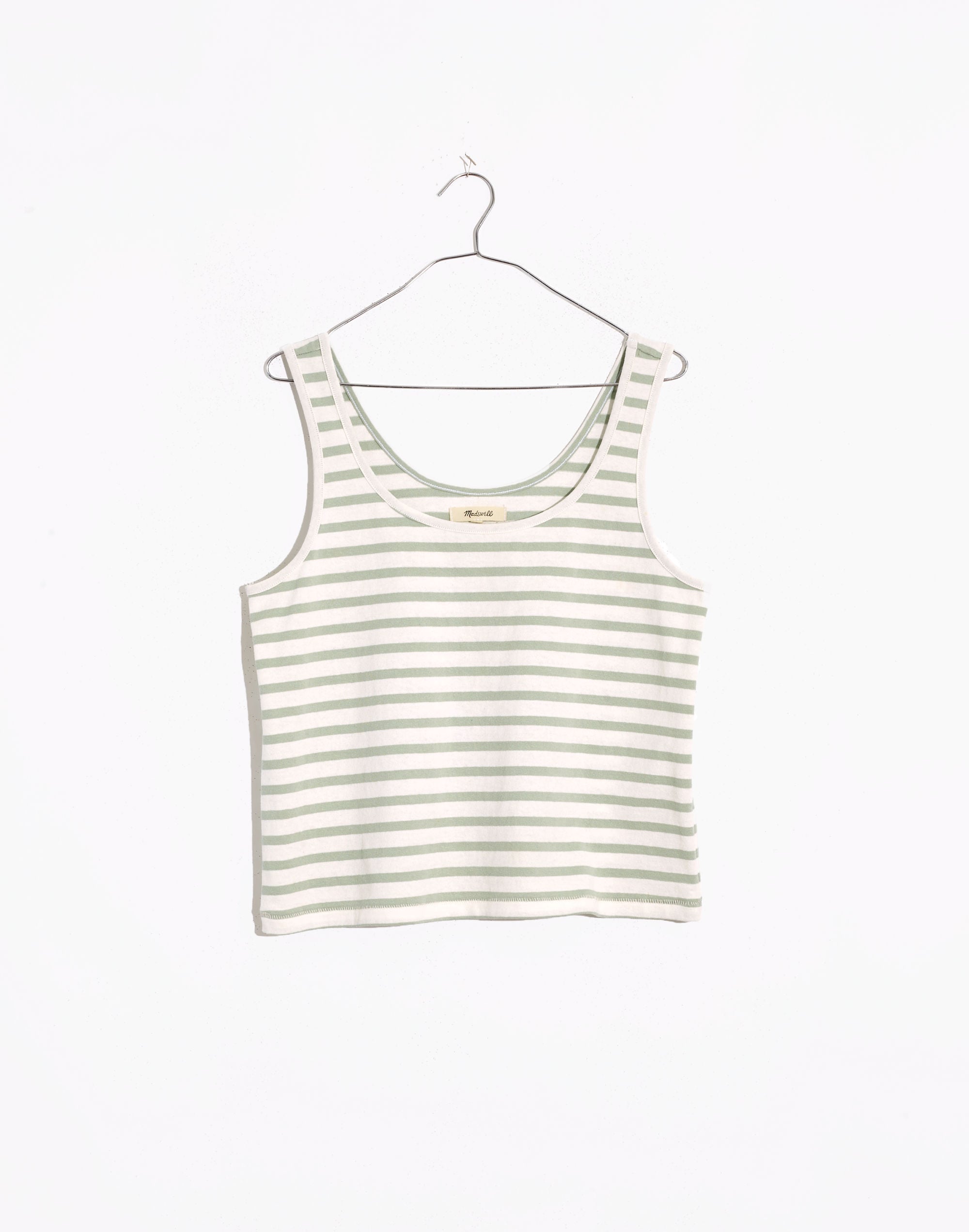 Boxy-Crop Tank Top in Crawley Stripe