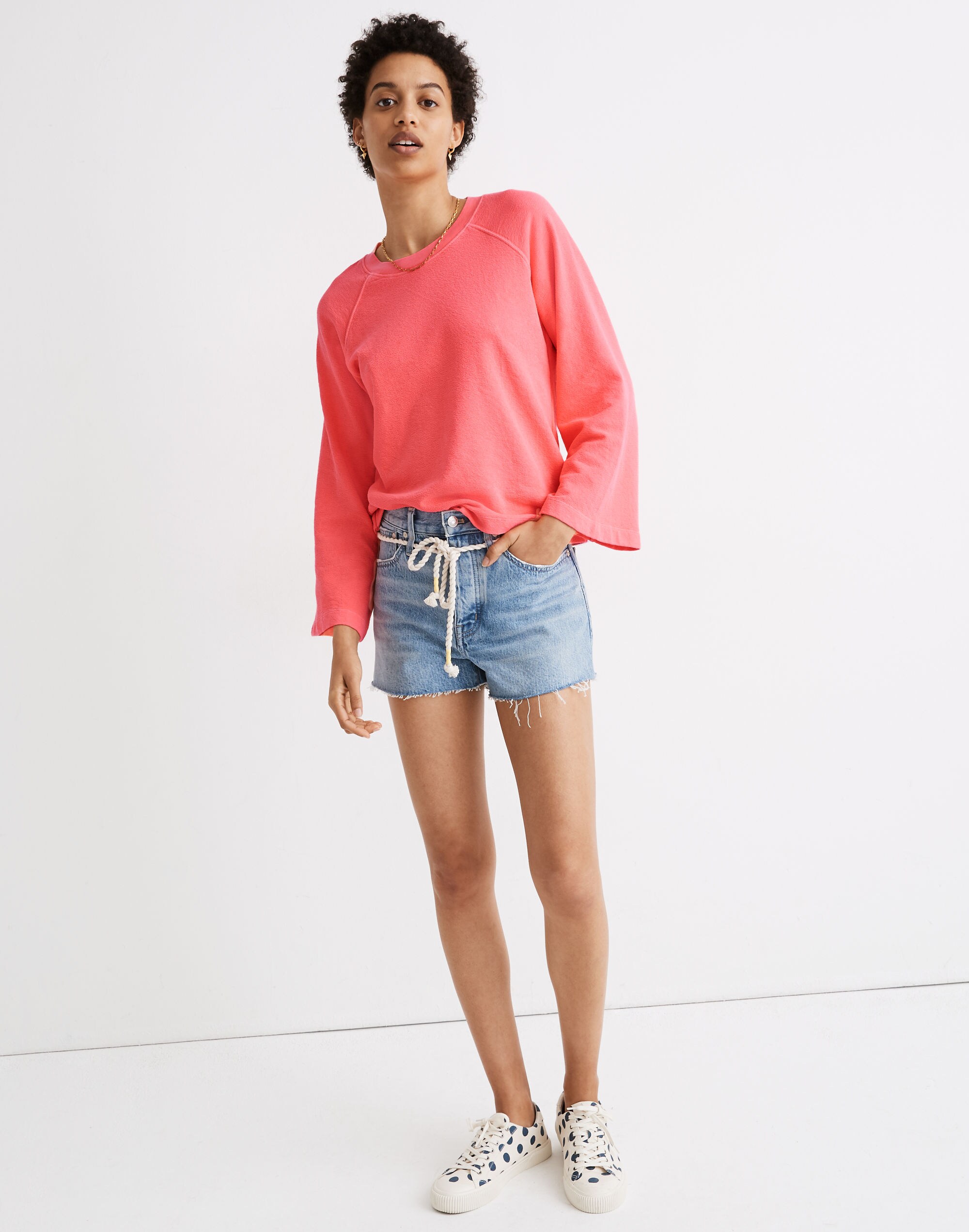 Terry Raglan Sweatshirt in Neon