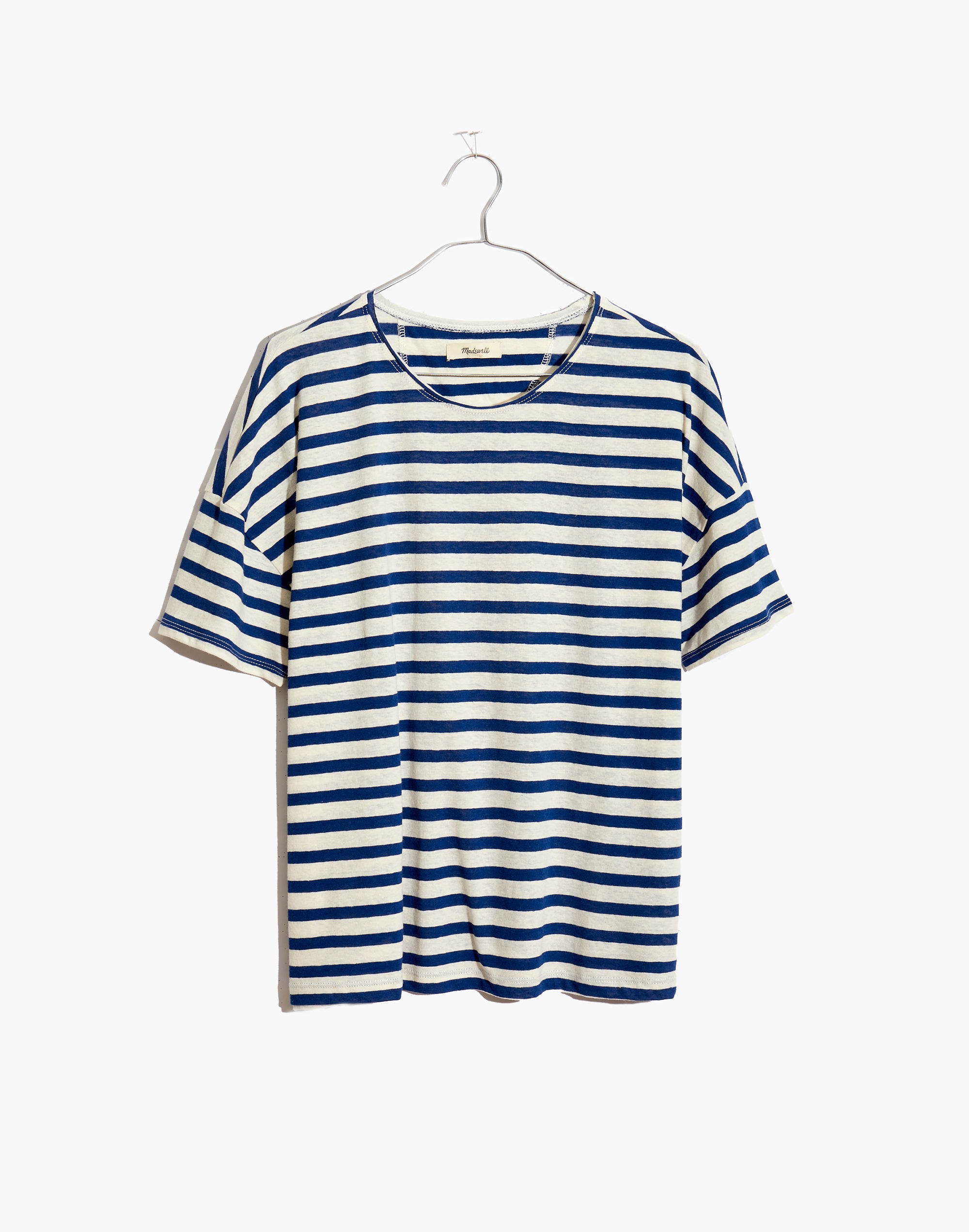 Raw-Edged Hangout Tee in Ashmead Stripe