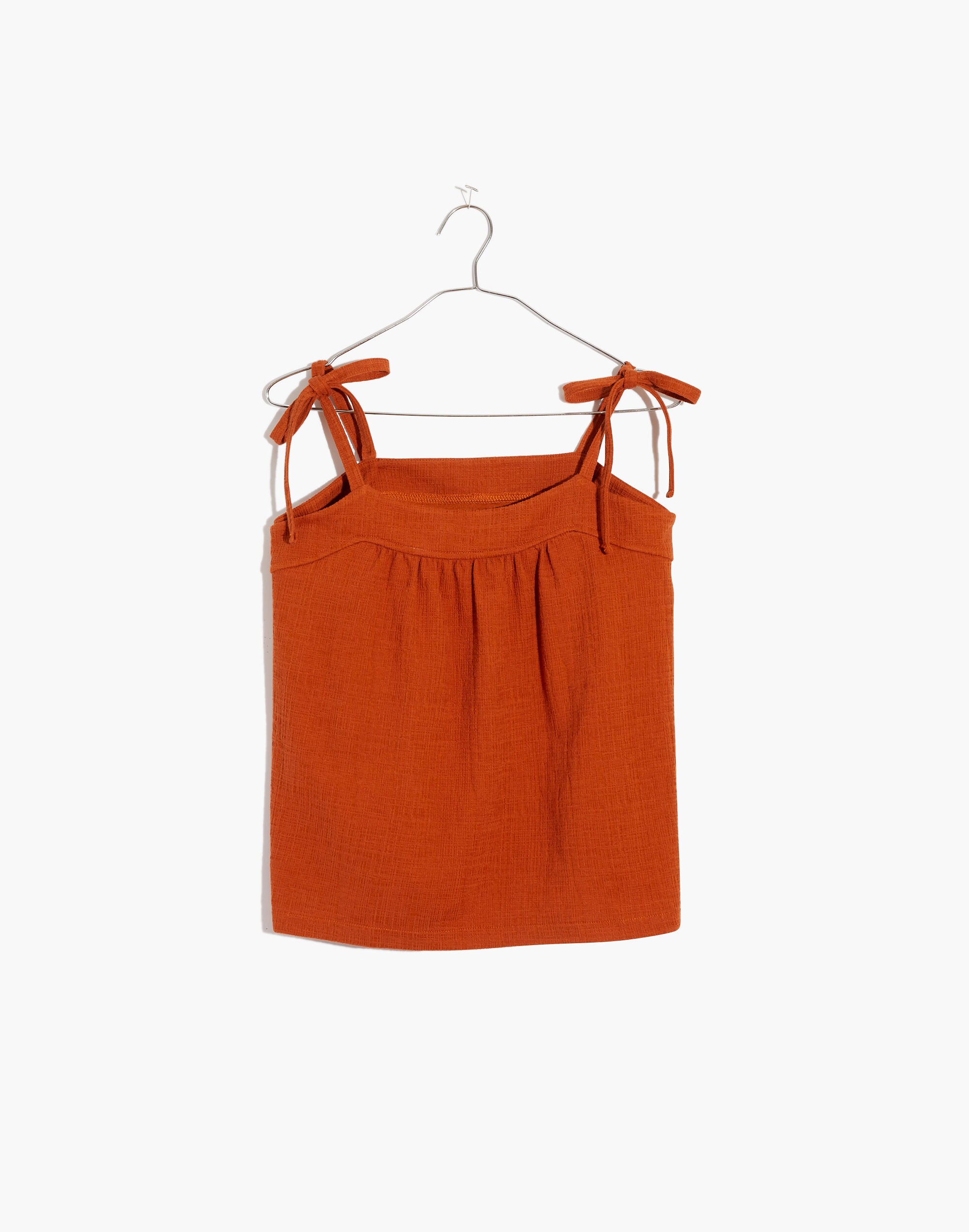 Crosshatch Tie-Strap Tank Top