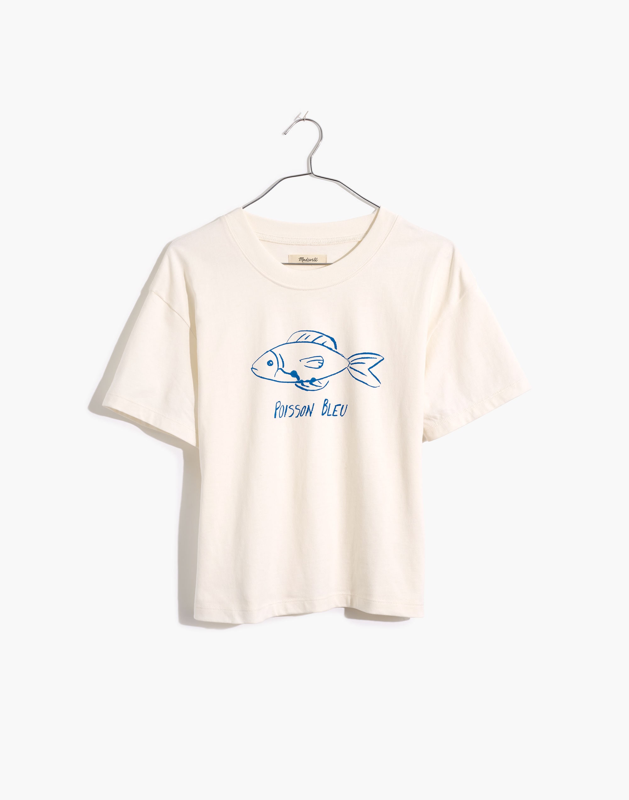 Le Poisson Bleu Graphic Easy Crop Tee