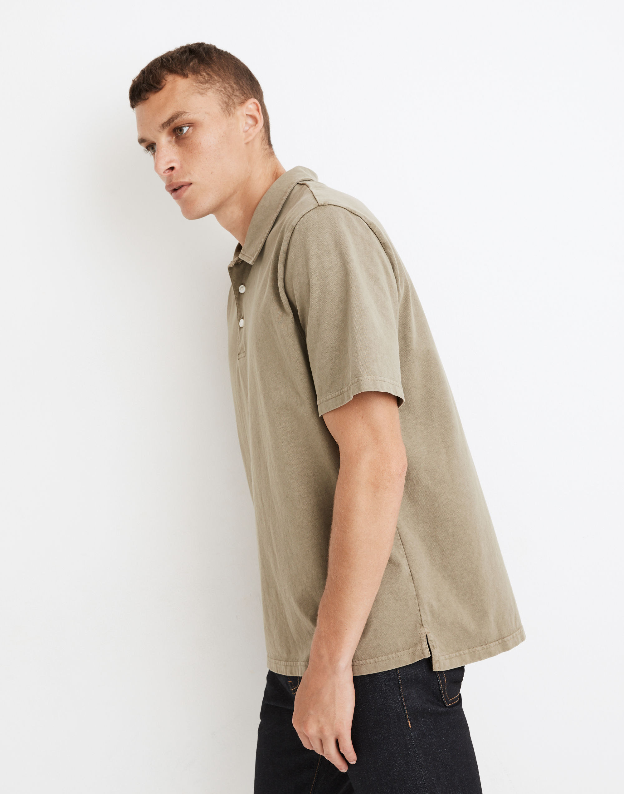 Garment-Dyed Polo Shirt