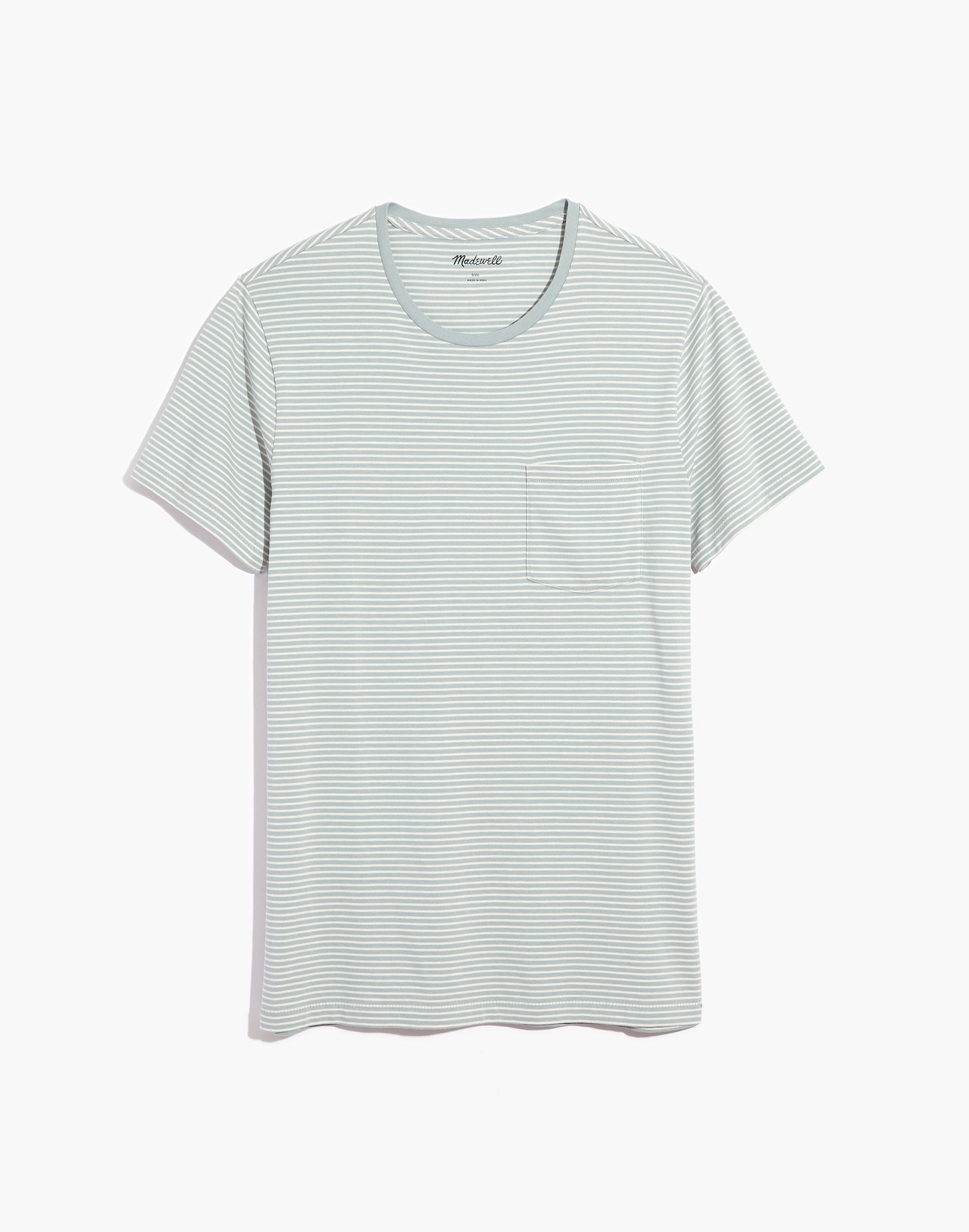 Pima Low-Key Pocket Tee in Romley Stripe