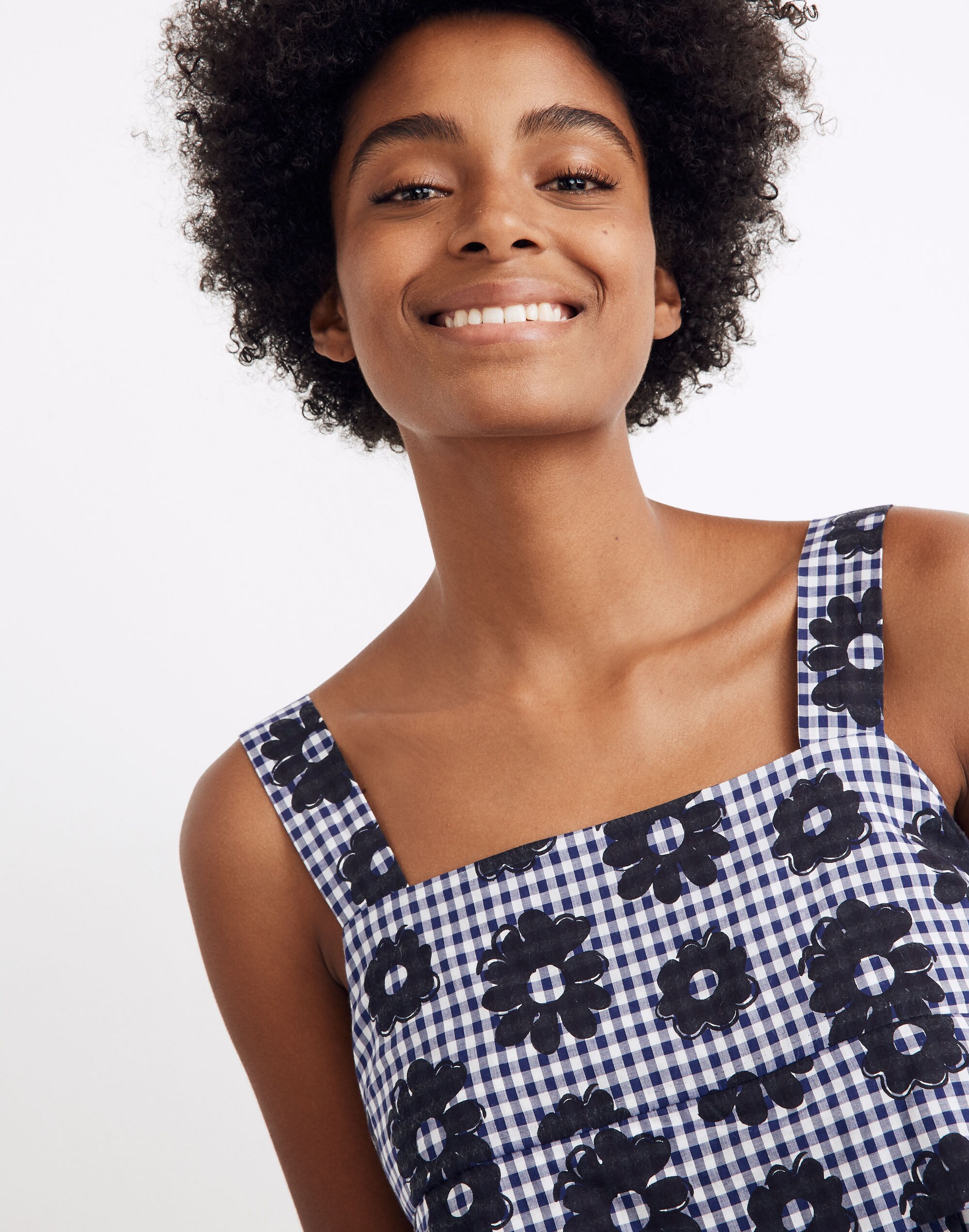 WHIT&reg; Floral Gingham Dress