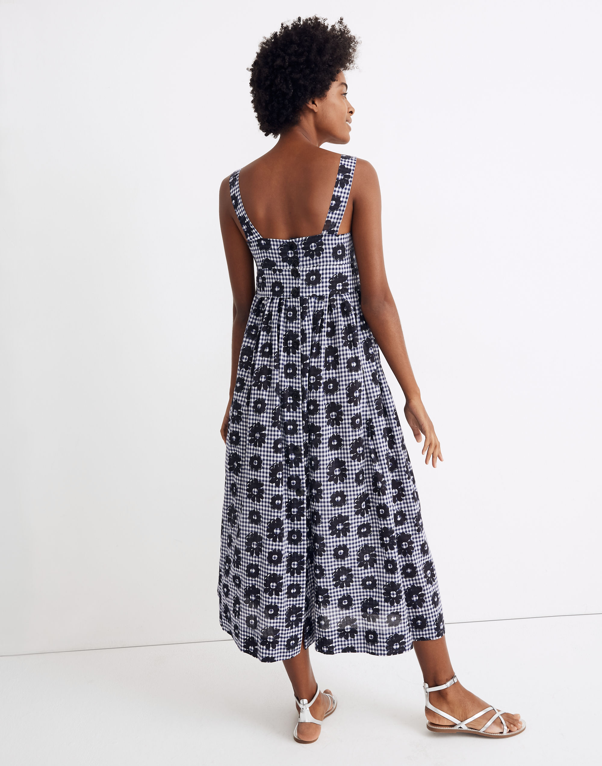 WHIT&reg; Floral Gingham Dress