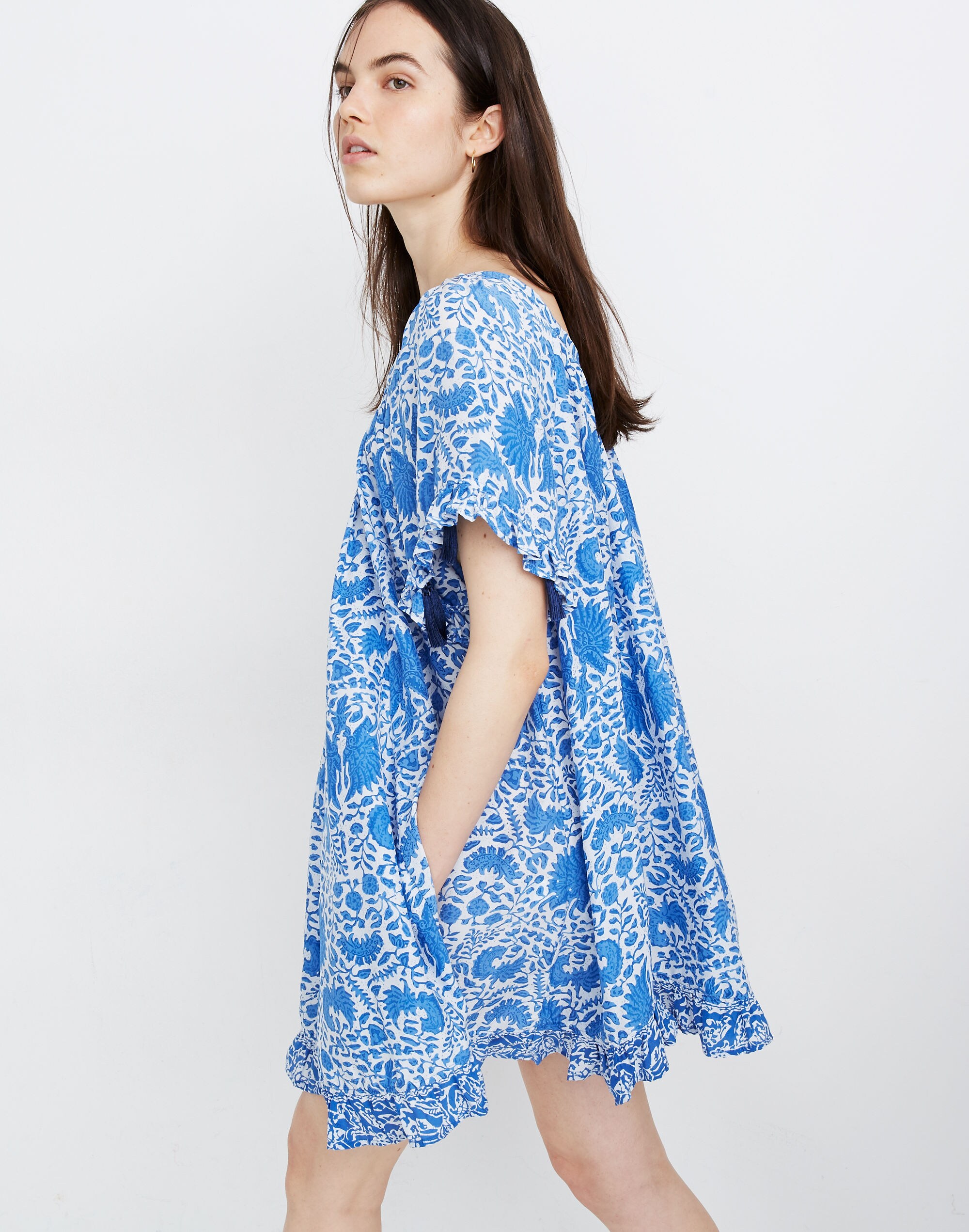 Natalie Martin Silk Marina Mini Dress in Wing Print