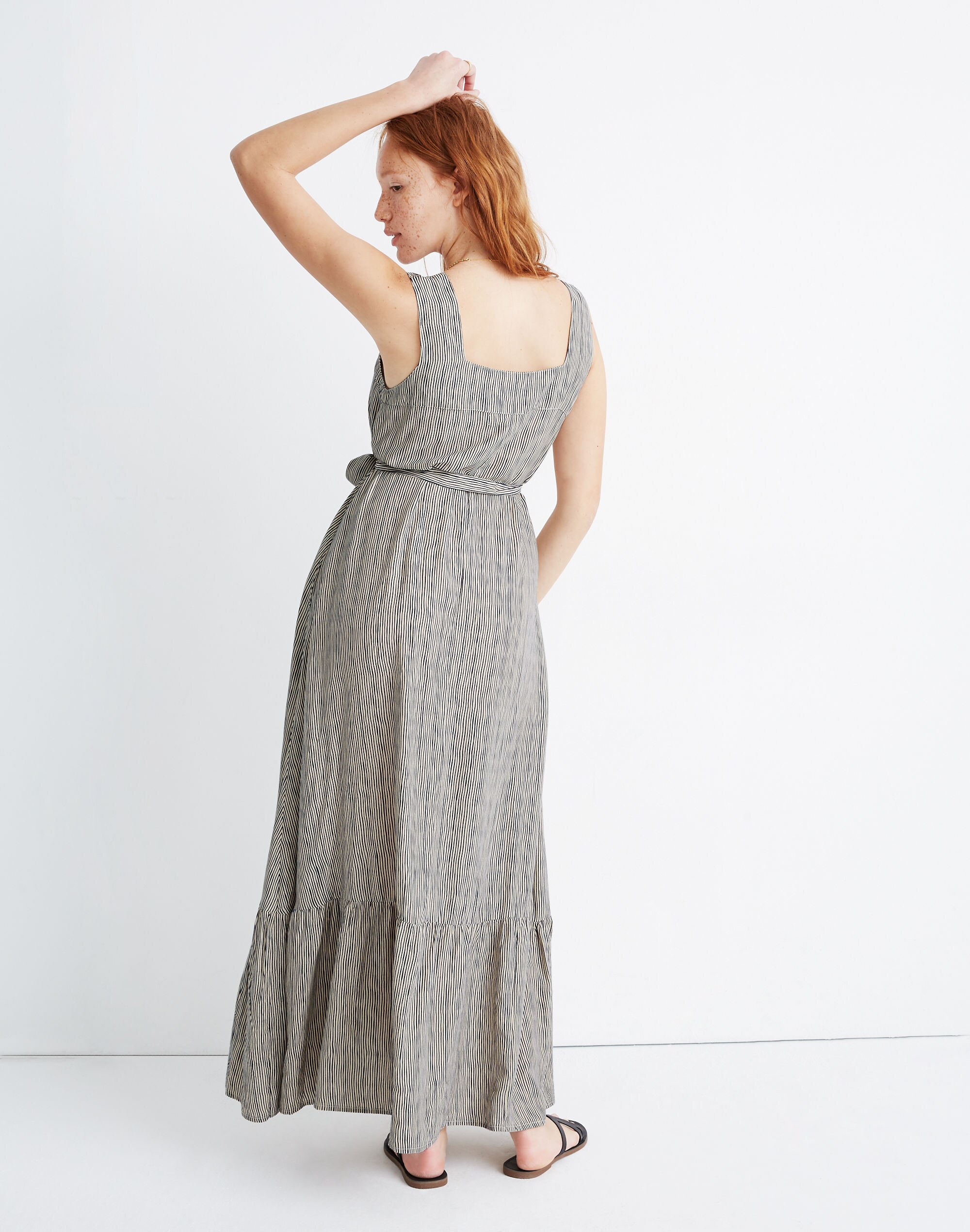 Natalie Martin Virginia Maxi Dress in Navy Stripe