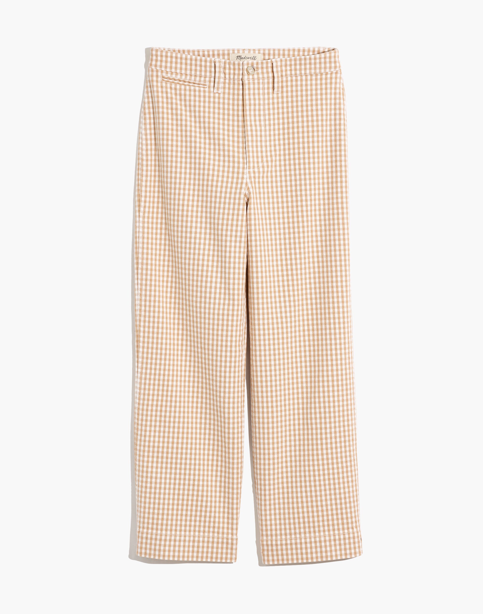 Slim Emmett Wide-Leg Pants in Gingham Check