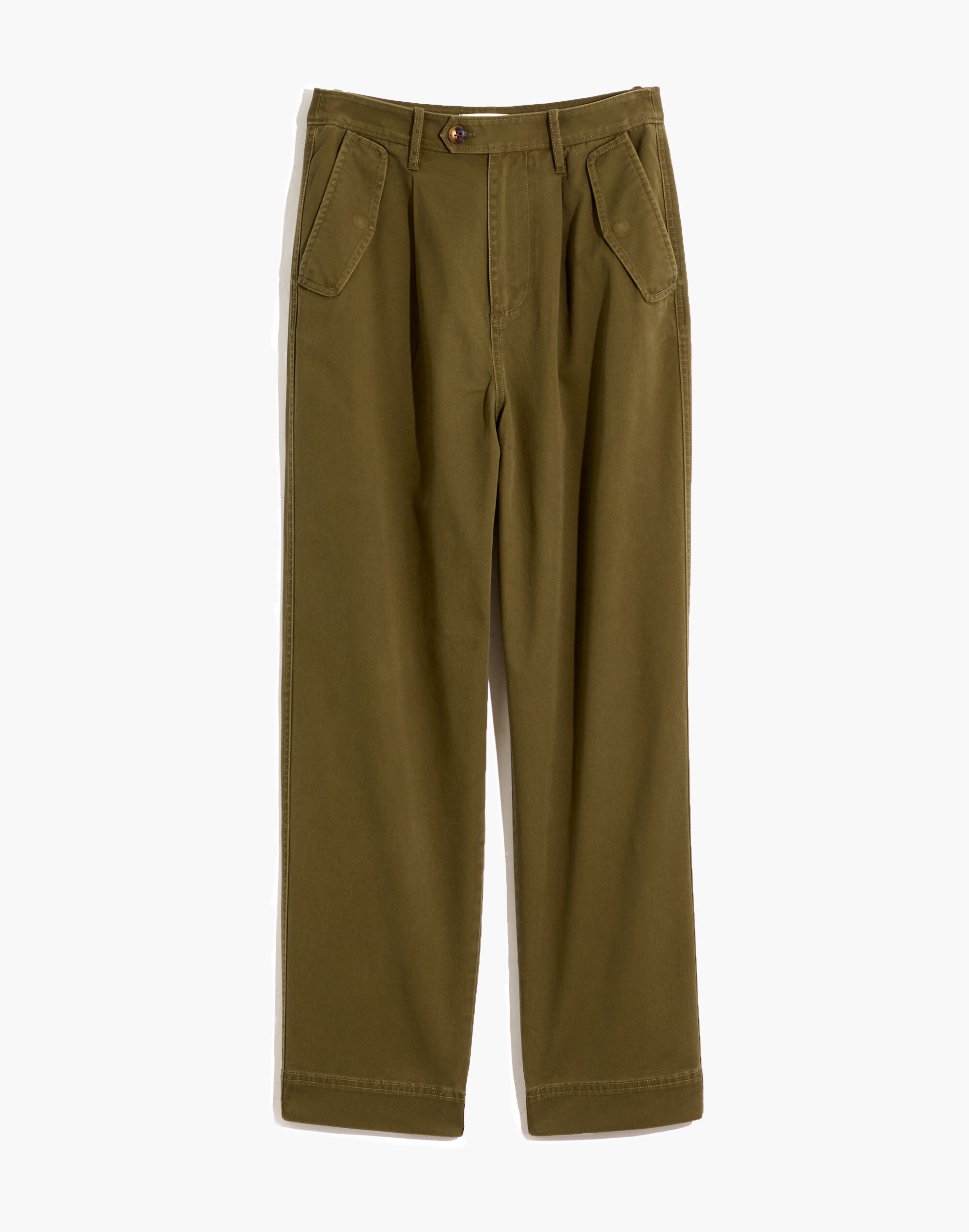 Pleated Taper Wide-Leg Pants