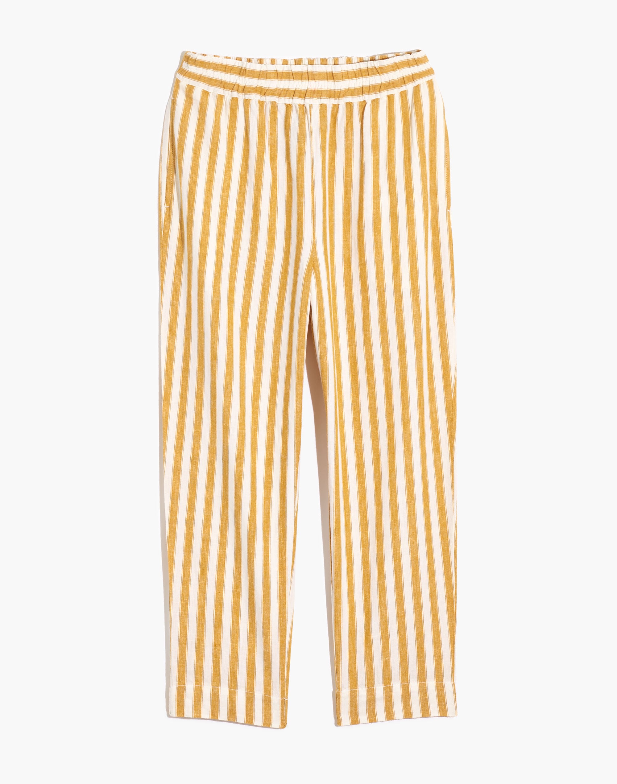 Tall Tapered Huston Pull-On Crop Pants in Stripe Madewell