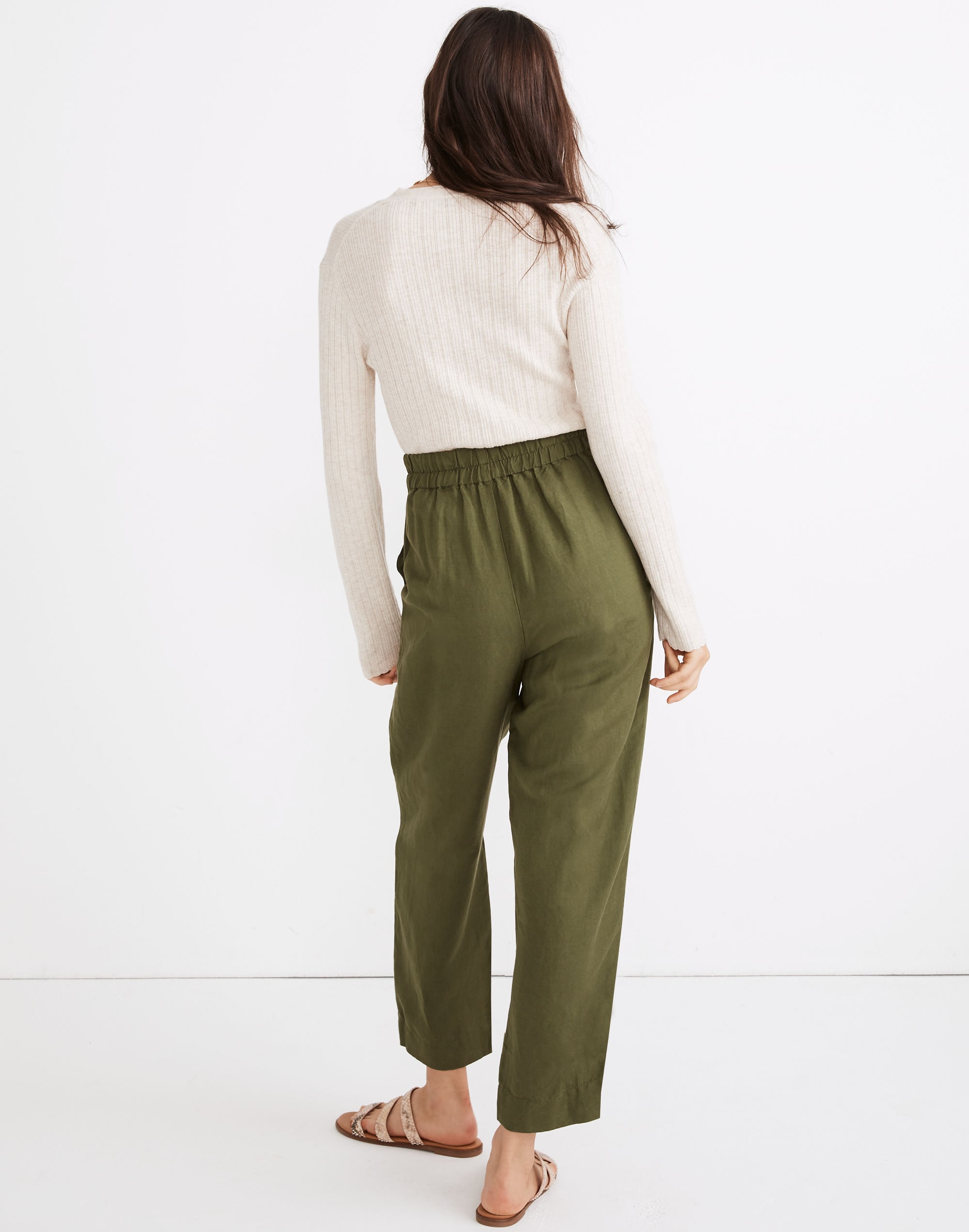 Petite Tapered Huston Pull-On Crop Pants Madewell