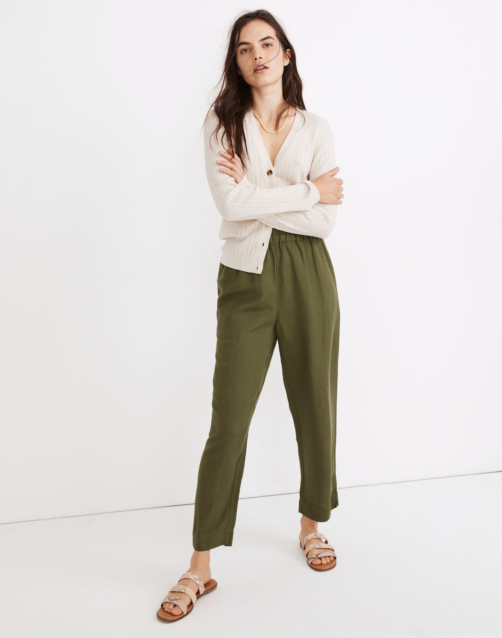 Petite Tapered Huston Pull-On Crop Pants Madewell