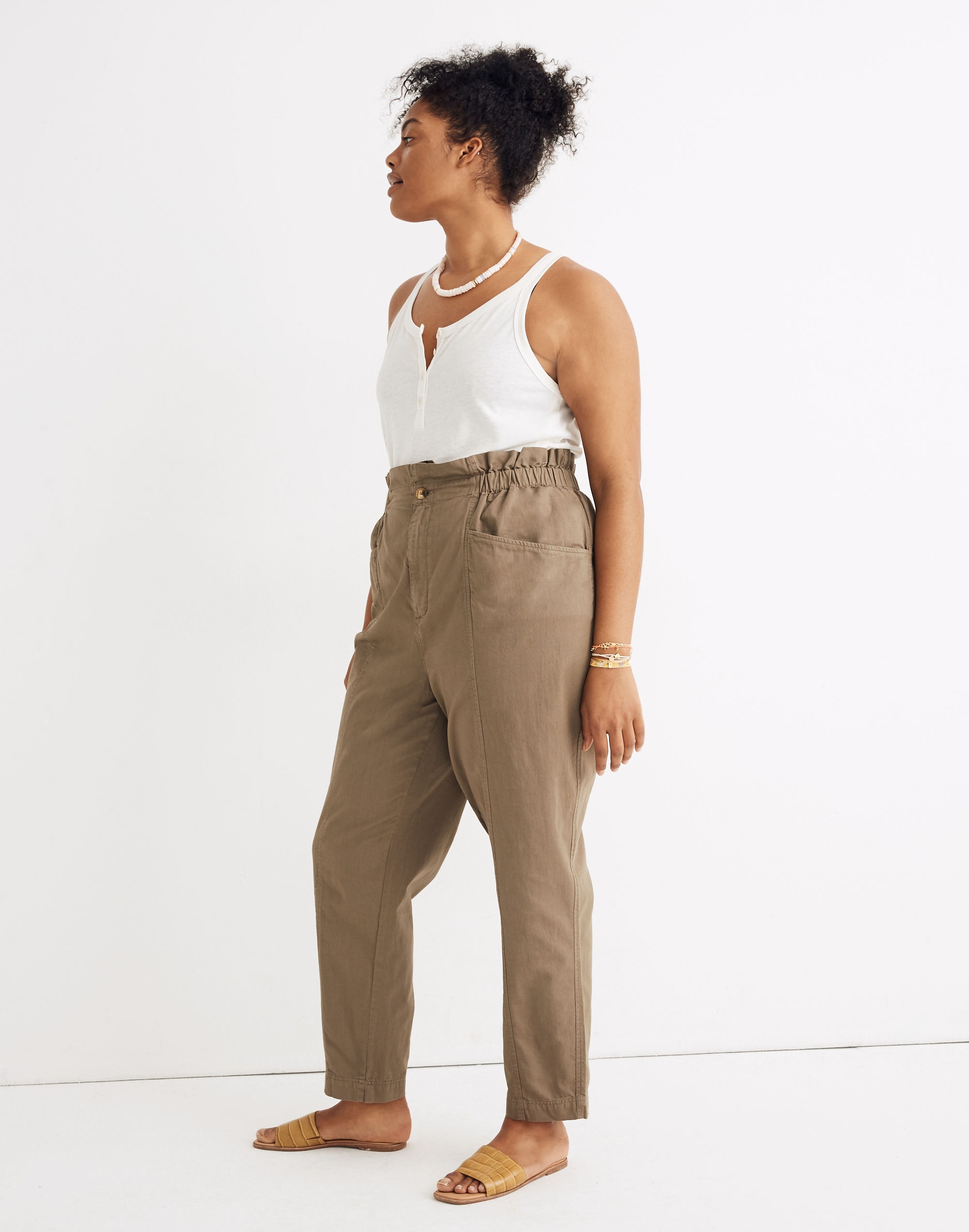 Pull-On Paperbag Pants