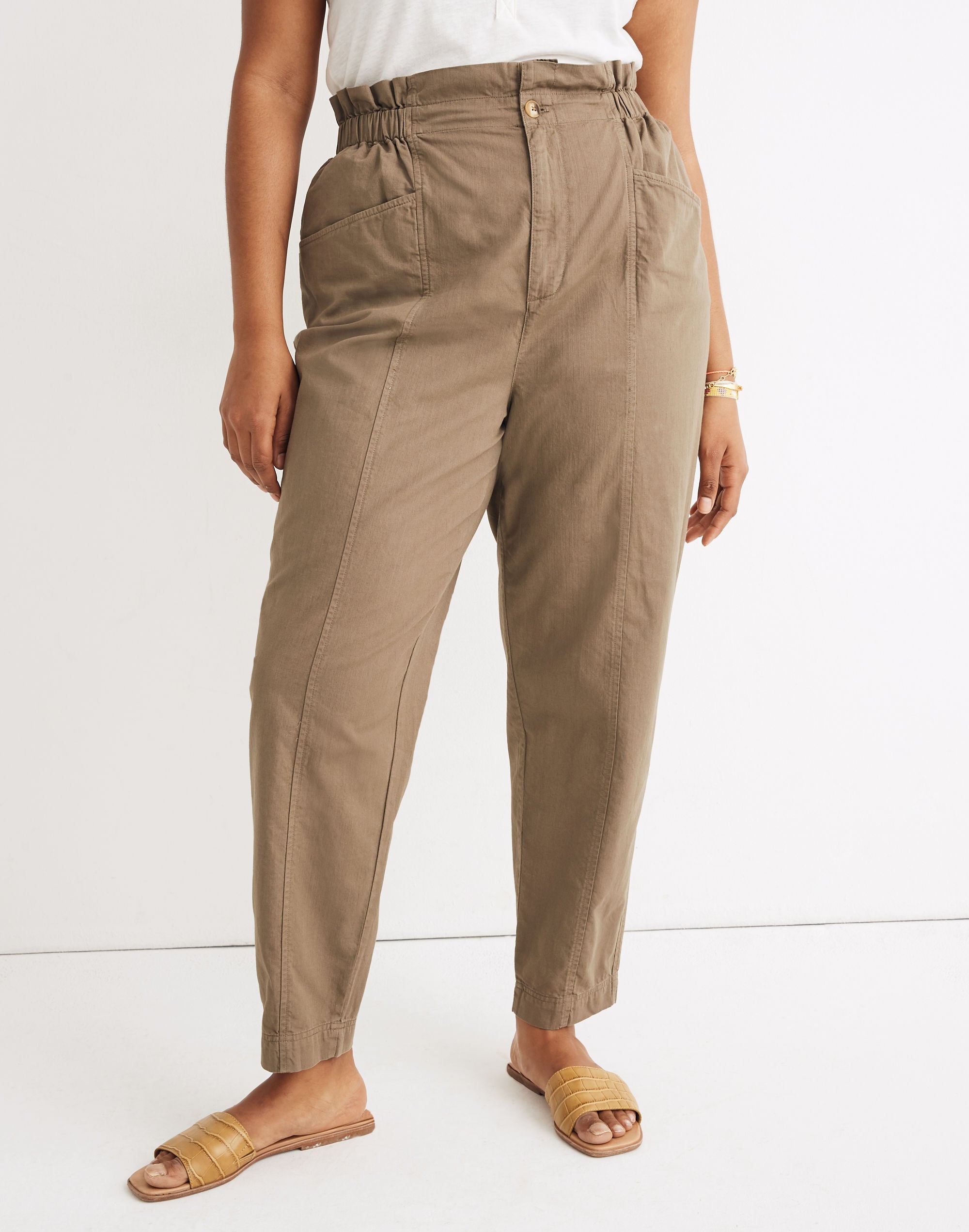 Pull-On Paperbag Pants