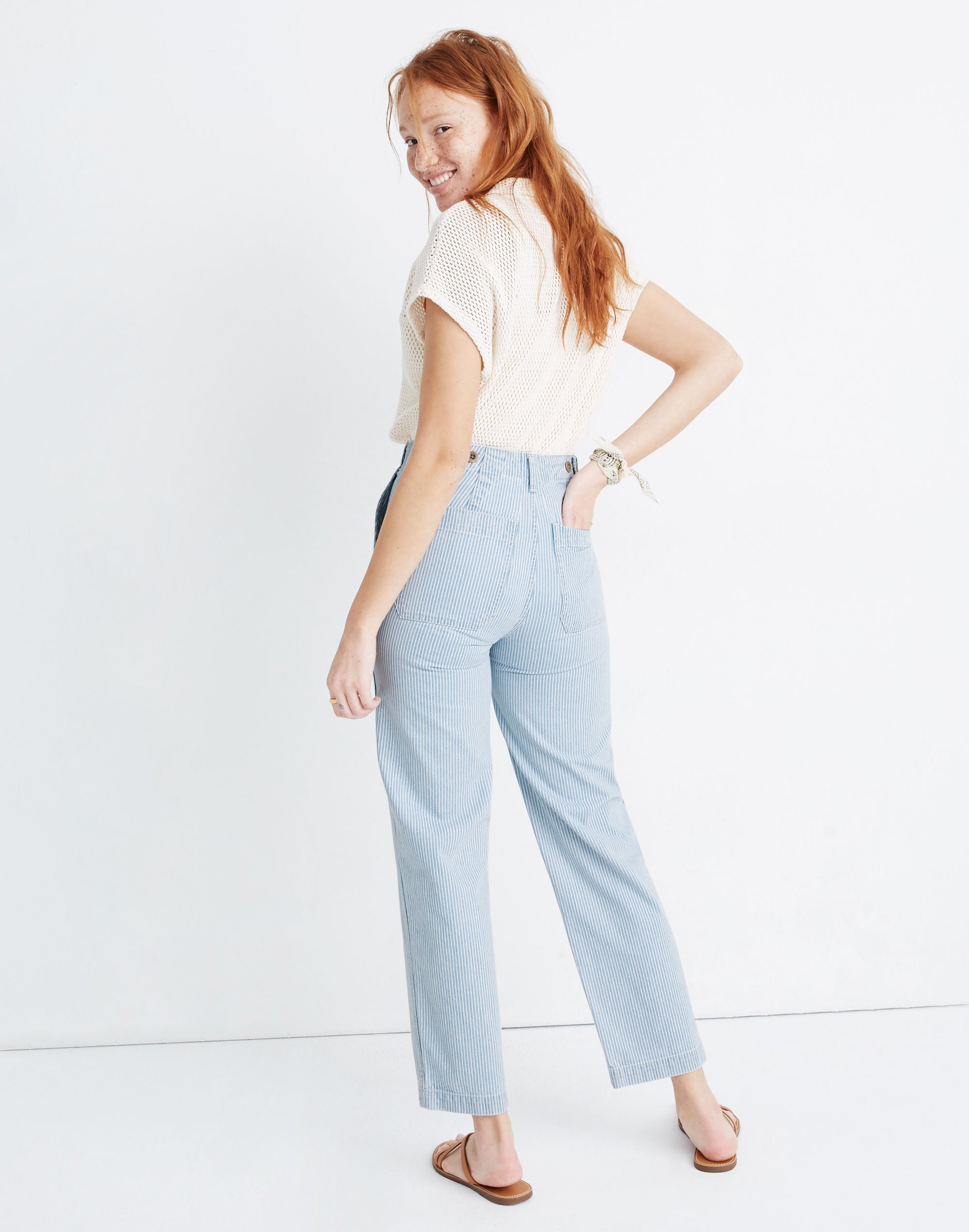 Griff Fatigue Pants in Indigo Railroad Stripe