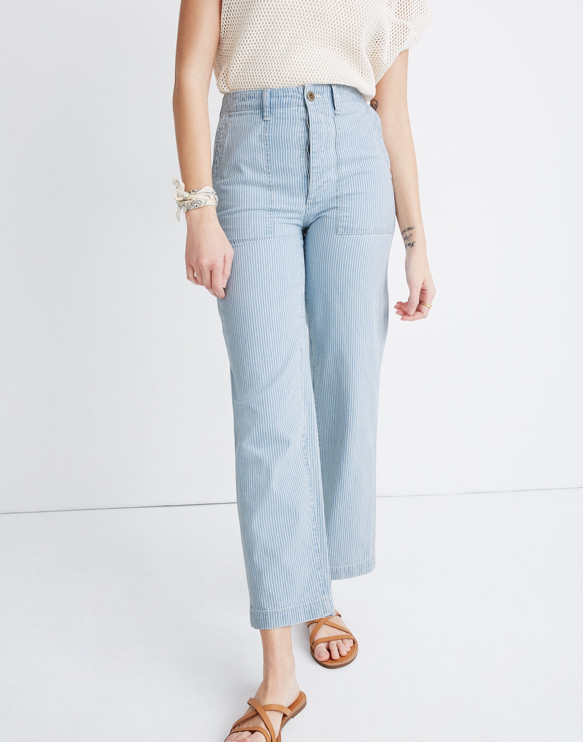 Griff Fatigue Pants in Indigo Railroad Stripe