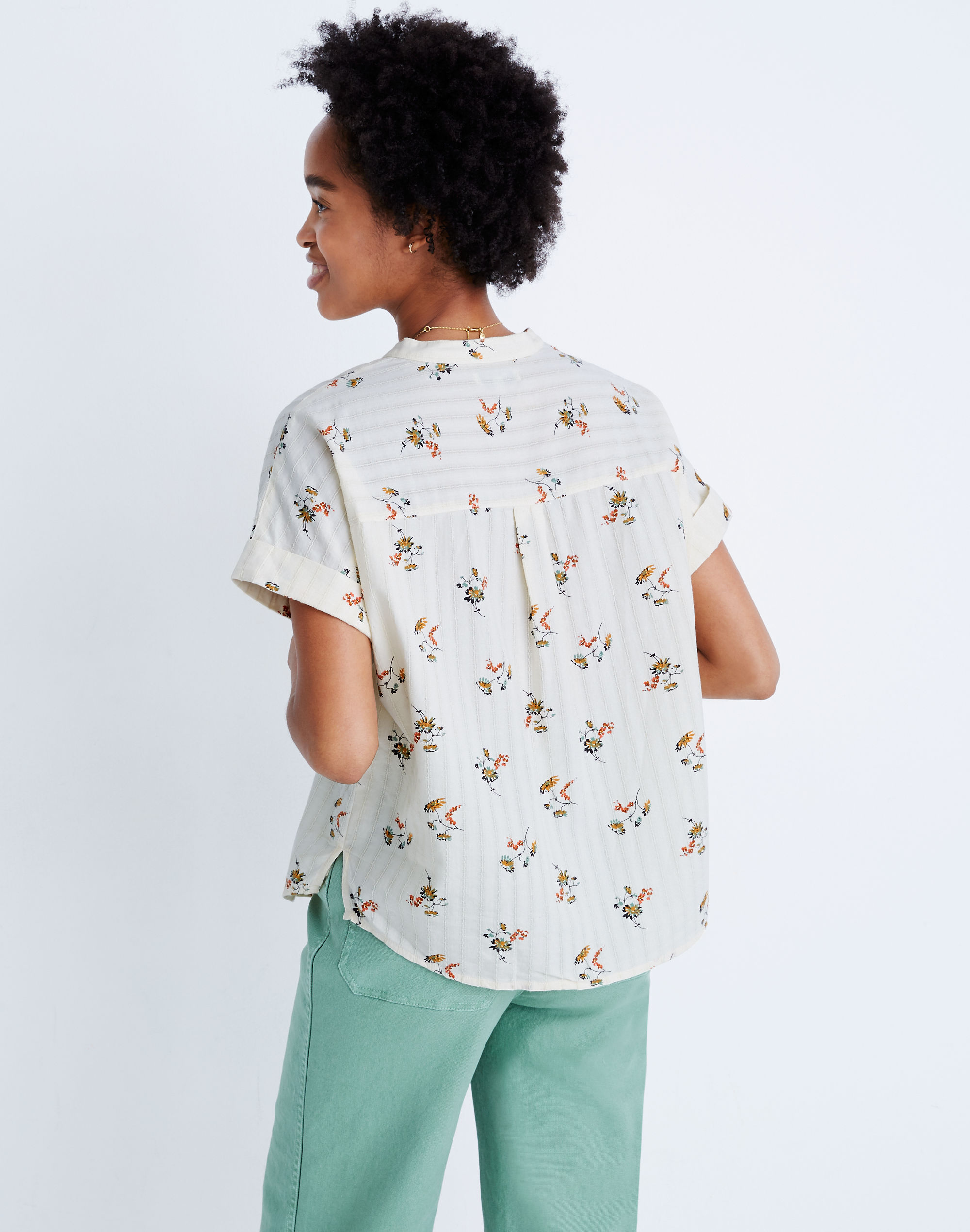 Bower Popover Shirt in Marseille Daisies