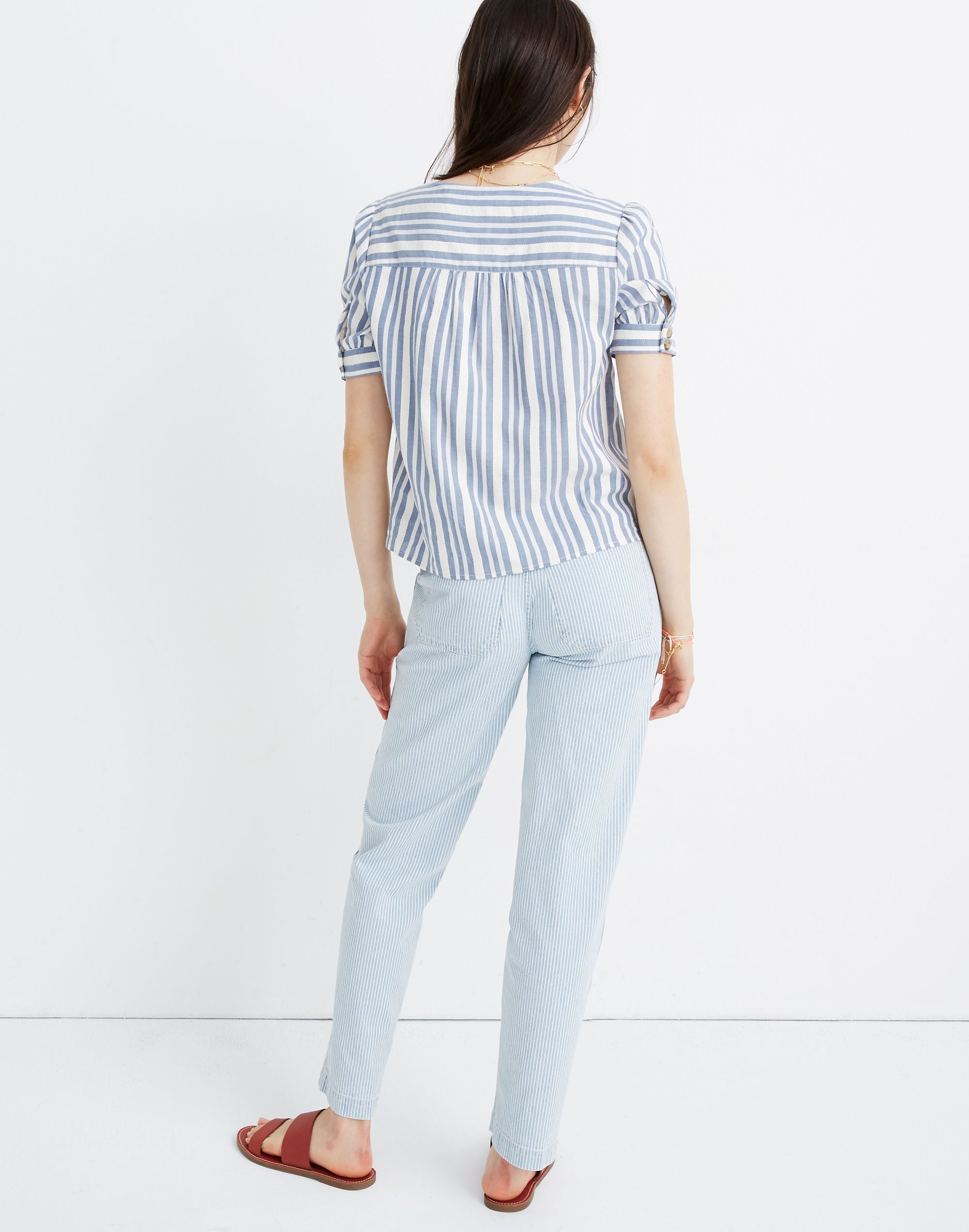 Plaza Button-Front Shirt in Stripe